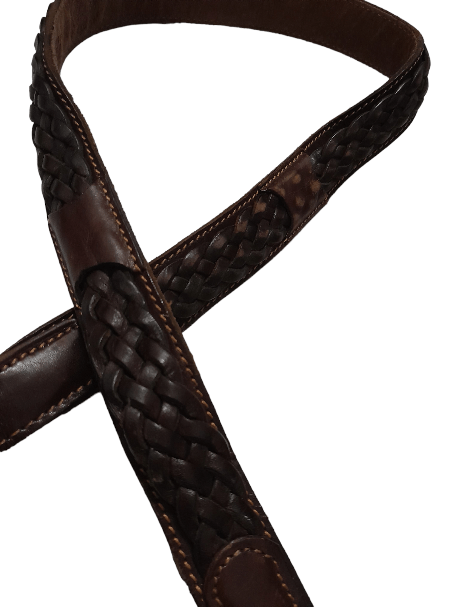 Leather Leather Art Belt Solid Brass (F180) Waist 33 - 36 Size 36 - 2 Thumbnail