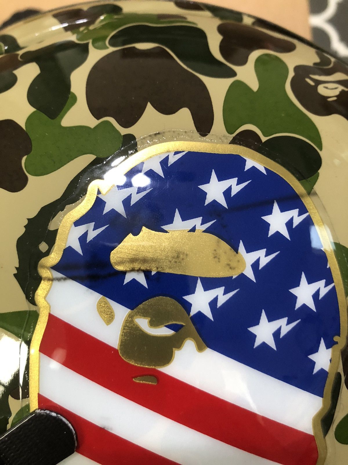 Adidas × Bape Bape x Adidas Riddell Football Helmet Size ONE SIZE - 6 Thumbnail