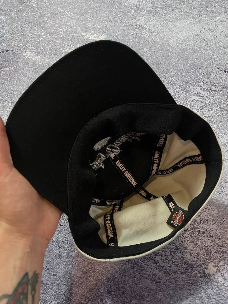 Harley Davidson 90S Vintage Harley Davidson Cap Embroided logo Moto Racing Size ONE SIZE - 7 Thumbnail
