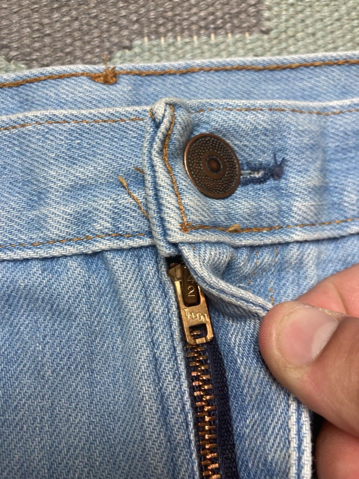 Vintage 70s denim blue jeans bootcut flare faded wash hippie 31x33 Size US 31 - 5 Thumbnail
