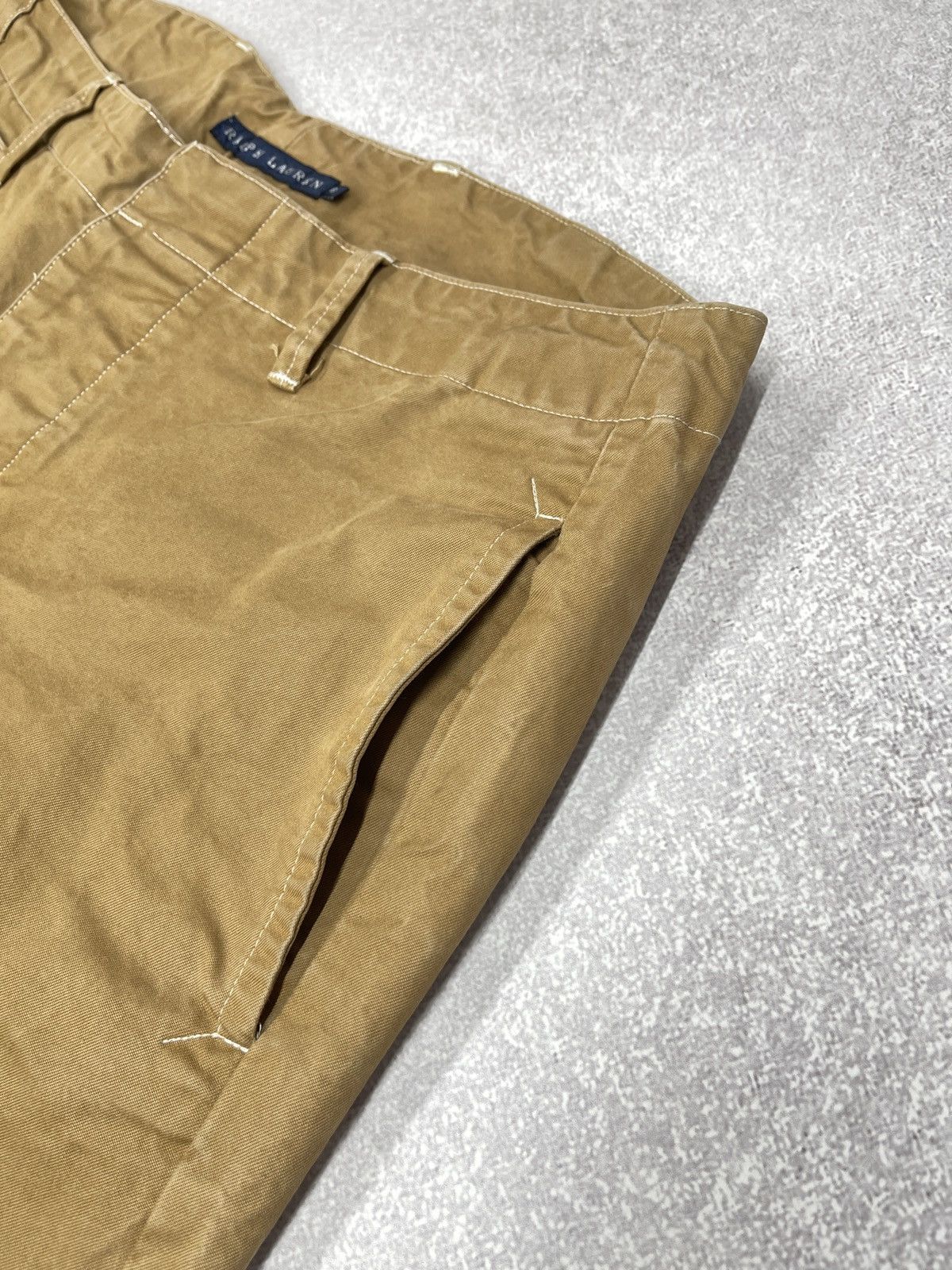 Polo Ralph Lauren Vintage Polo Ralph Lauren Baggy Cowboy Pants Beige Y2K Rugby Size 30" / US 8 / IT 44 - 9 Thumbnail