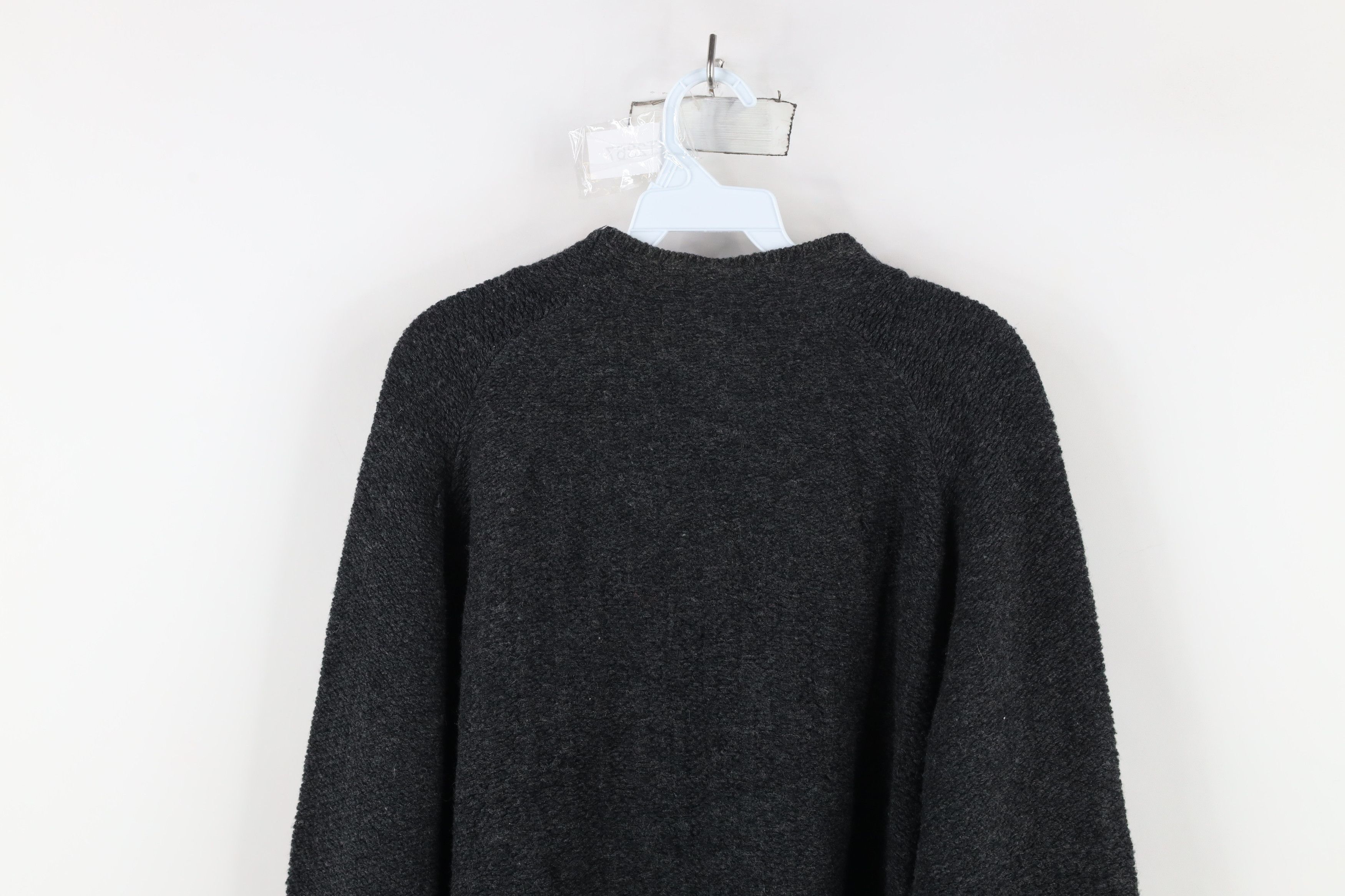 Vintage Vintage 90s Streetwear Ribbed Wool Knit Sweater Gray Size L / US 10 / IT 46 - 11 Thumbnail