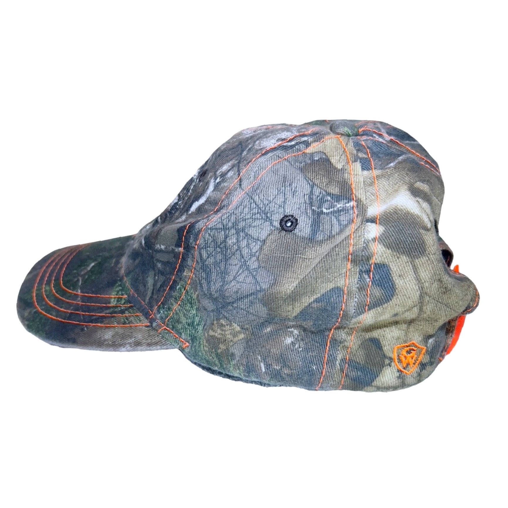 Vintage Academy Ltd Deer Head Camo Hat Mens Adjustable Strapback Cap Blaze Orange Size 44L - 3 Thumbnail