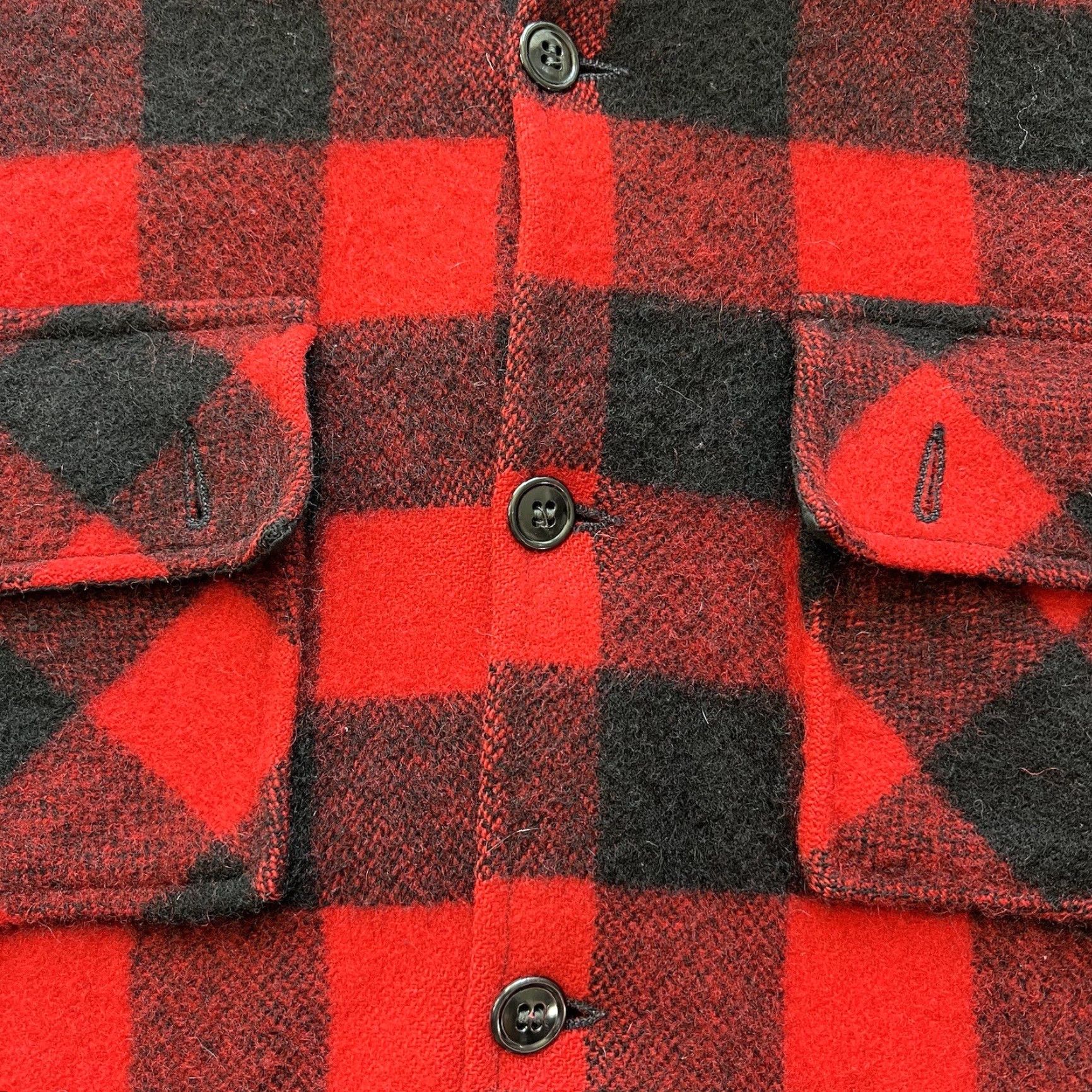 Vintage VINTAGE Fashion Wagon Heavy Wool Flannel Red Buffalo Plaid 70s Workwear Shirt M Mens Western Cowboy Button-Up Size US M / EU 48-50 / 2 - 5 Thumbnail