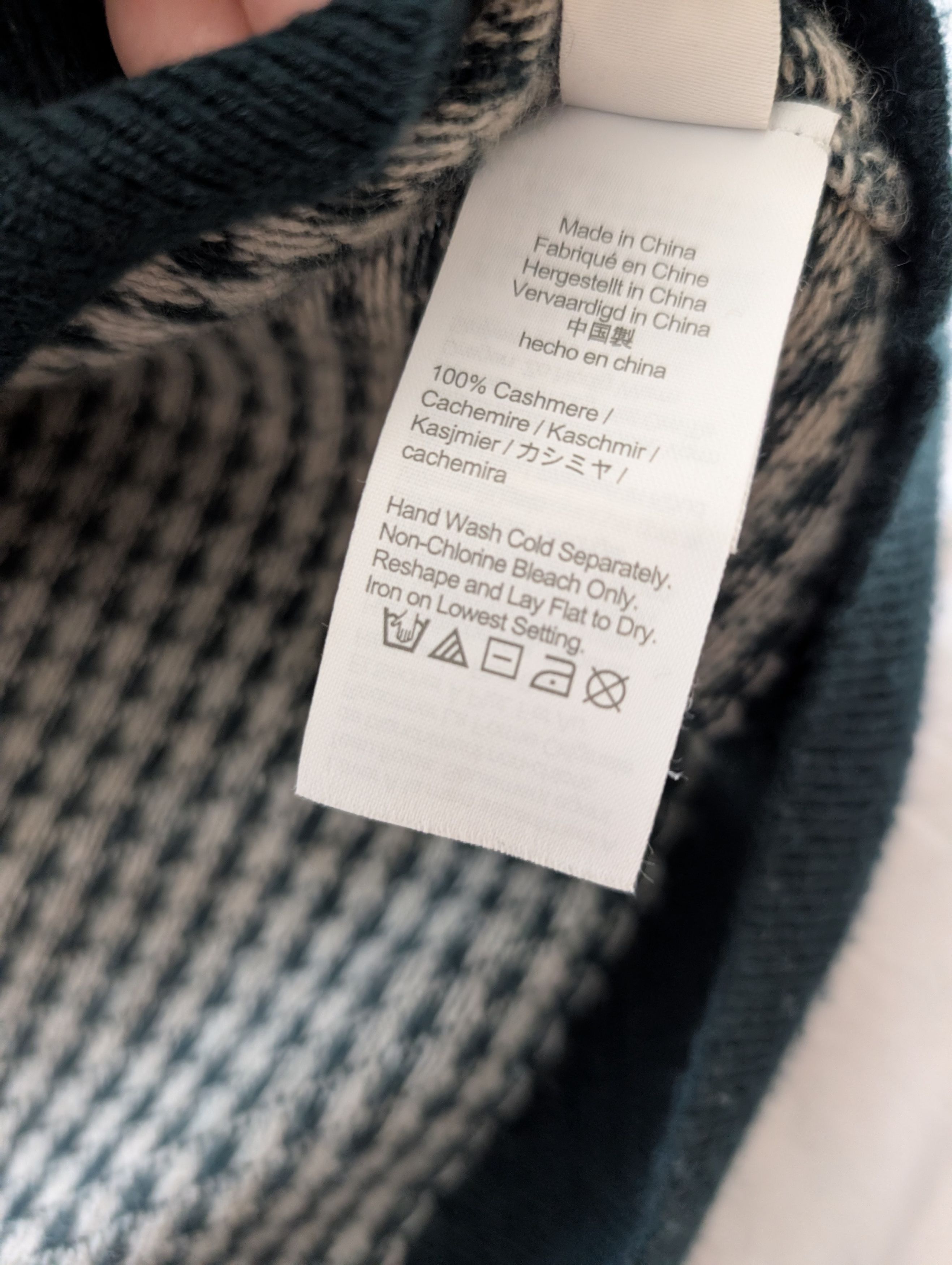 J.Crew J Crew Houndstooth Cashmere Sweater Jumper Size US XL / EU 56 / 4 - 7 Thumbnail