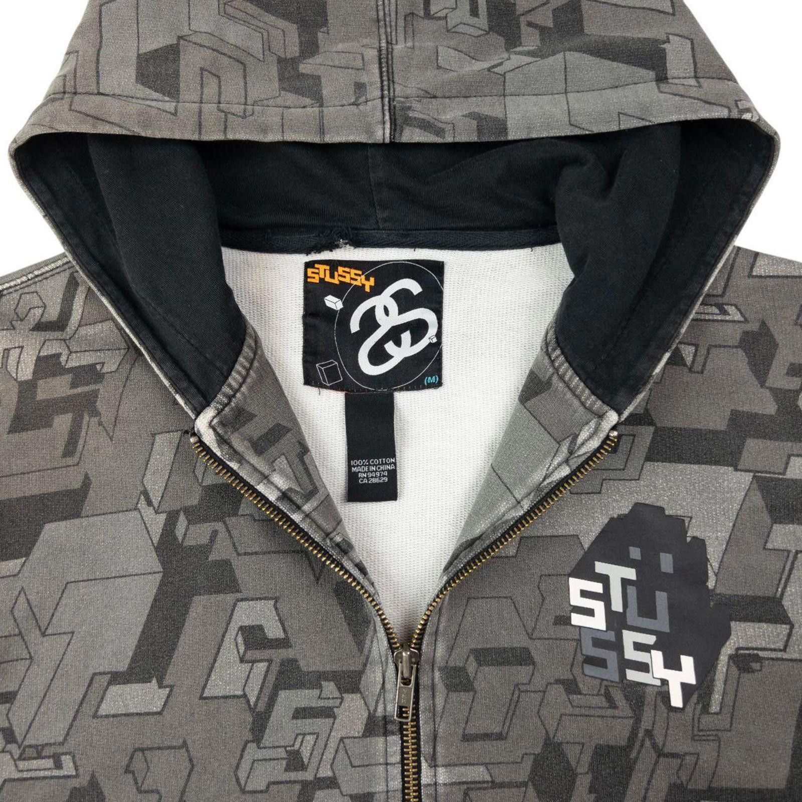 Stussy Vintage Stussy Geometric Zip Up Hoodie Size M Size US M / EU 48-50 / 2 - 4 Thumbnail