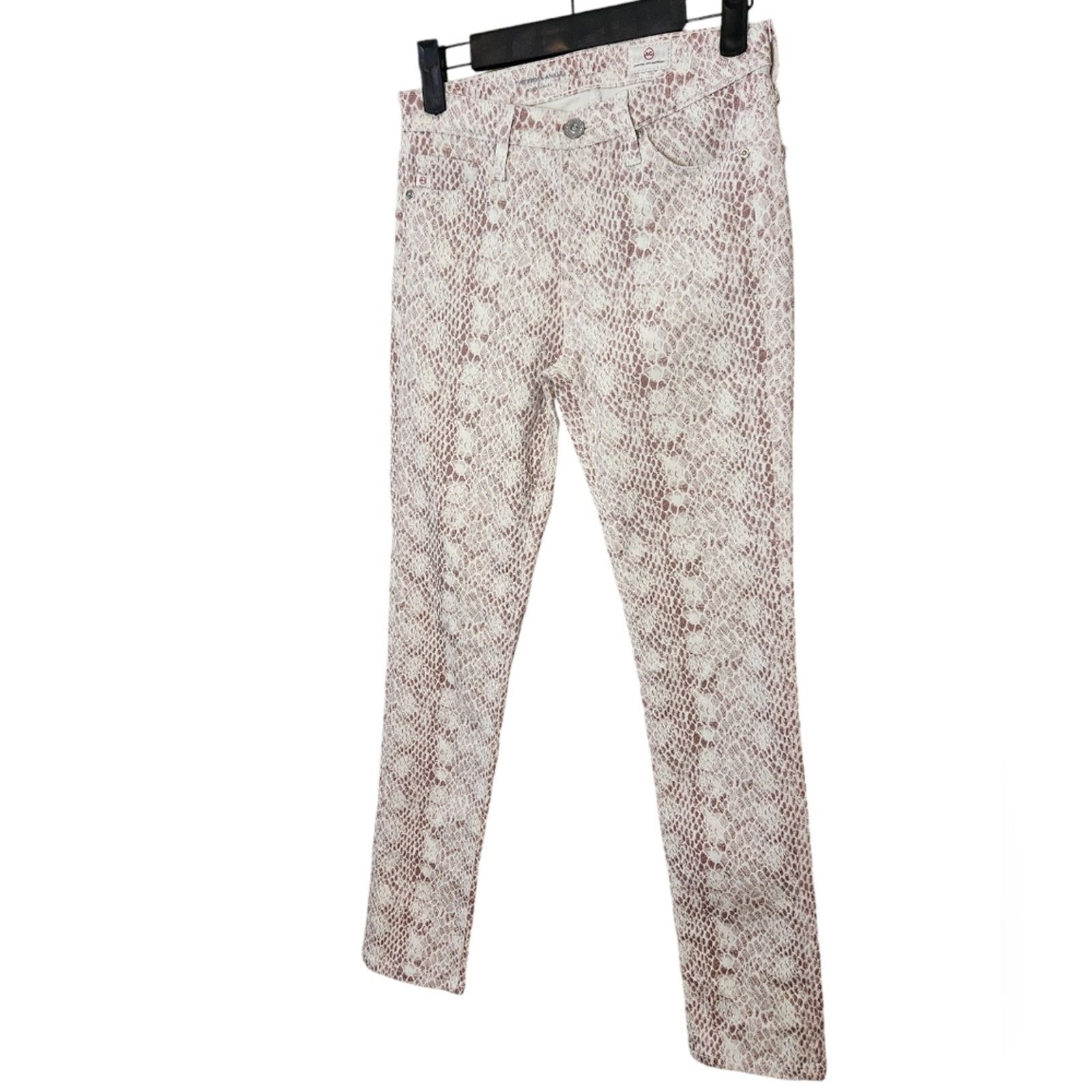 AG Adriano Goldschmied AG Adriano Goldschmied Prima Mid Rise Snake print Jeans 24 Size 24" / US 00 / IT 34 - 4 Thumbnail