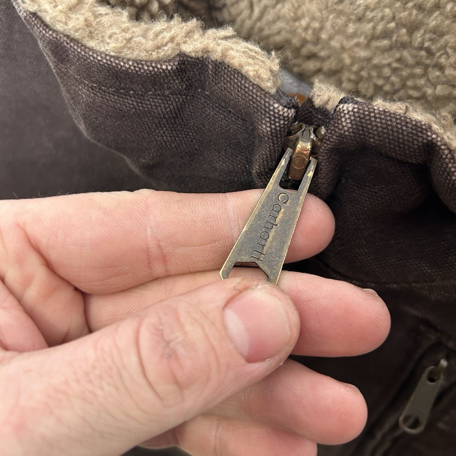 Carhartt Vintage Carhartt Sherpa-Lined Jacket “Dark Brown” WJ022 DKB Size L / US 10 / IT 46 - 11 Thumbnail