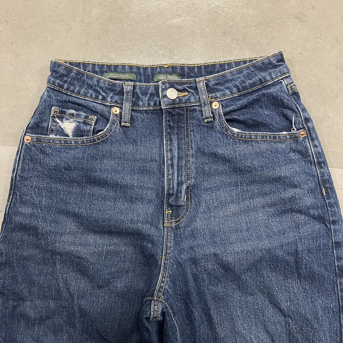 Japanese Brand × Vintage Crazy Vintage Baggy High rise Distressed Ripped Denim jeans Size 26" / US 2 / IT 38 - 2 Thumbnail