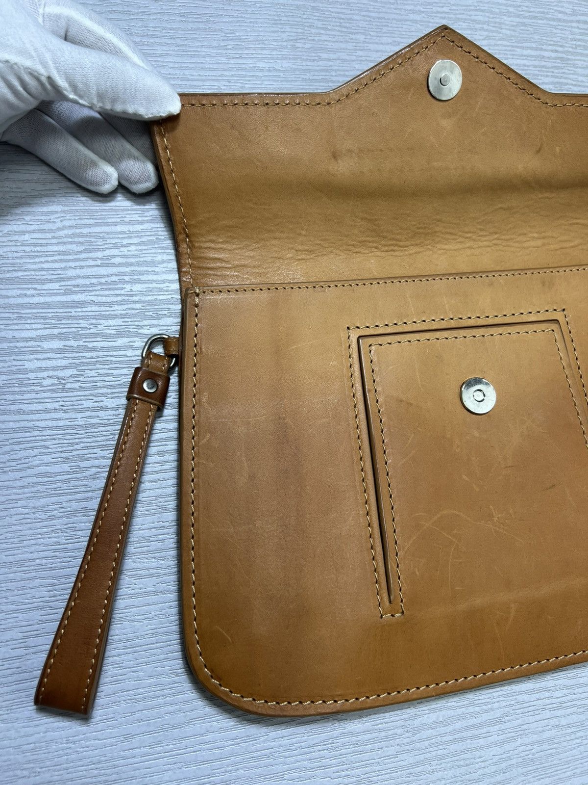 Maison Margiela Maison Margiela - A/W 15’ - Leather Flap Clutch Bag Size ONE SIZE - 8 Thumbnail