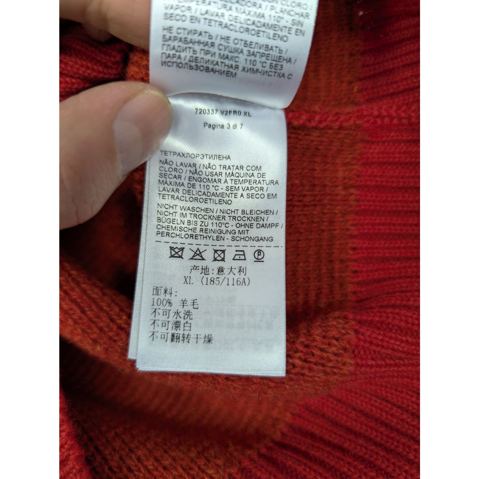Bottega Veneta o1rshd1 MW Dry Wool Knitwear Sweater in Firework Size US XL / EU 56 / 4 - 18 Thumbnail