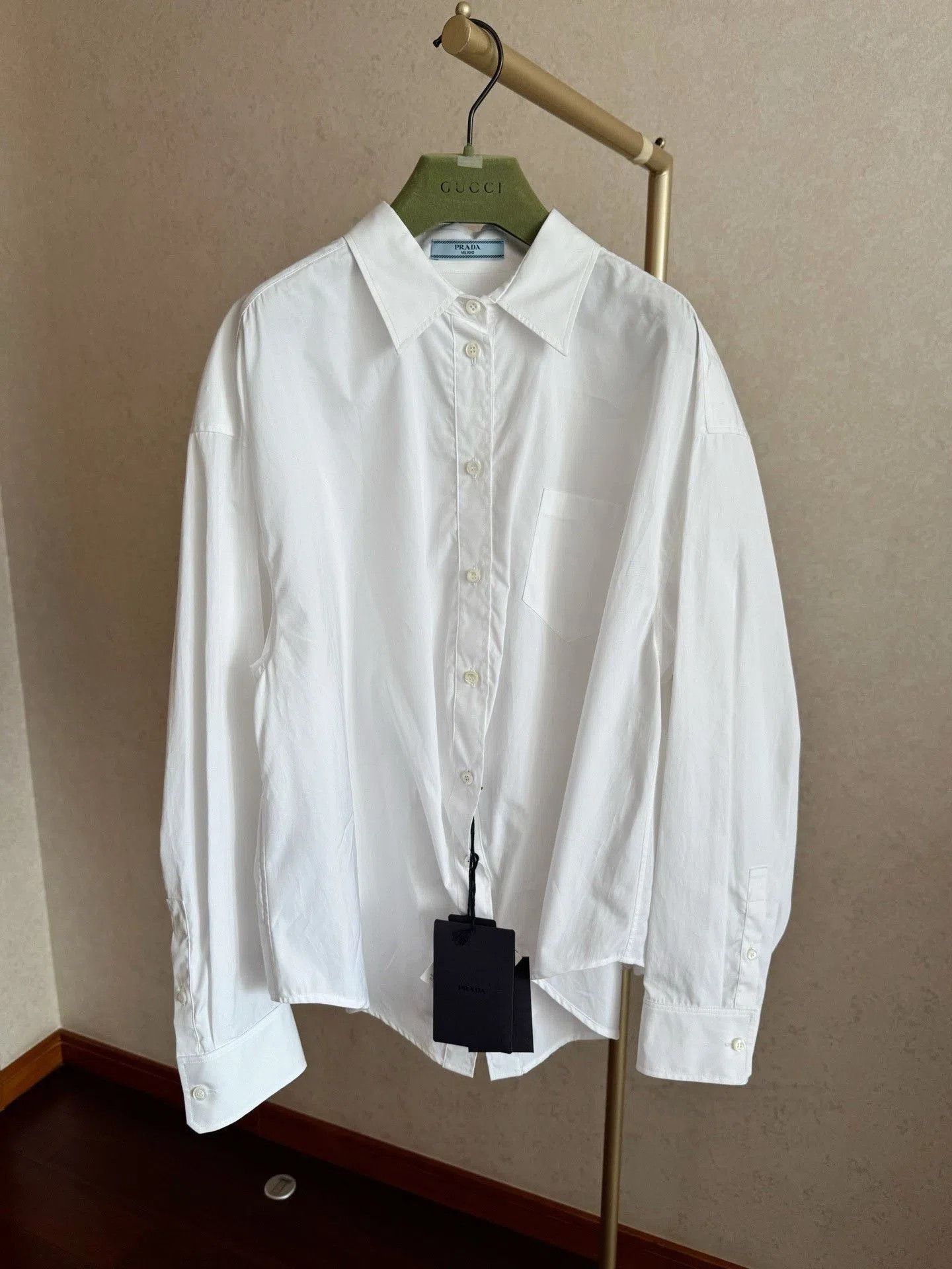 Prada Prada Women's White Shirt. Size S / US 4 / IT 40 - 3 Thumbnail