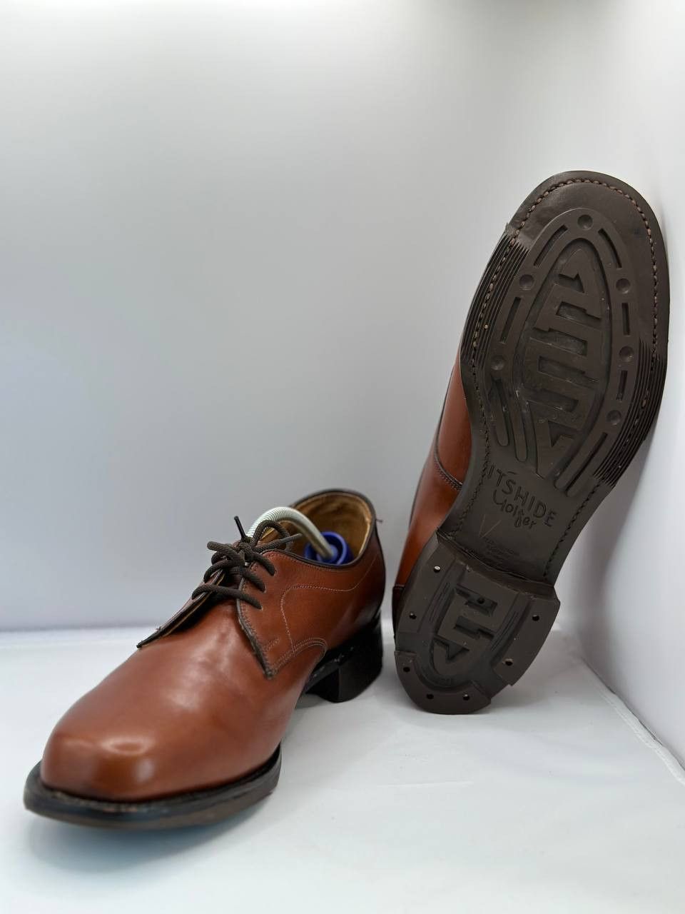 Loake Loake Bros Brown Derby Shoes Made in England Leather Sole Size US 7 / EU 40 - 2 Thumbnail