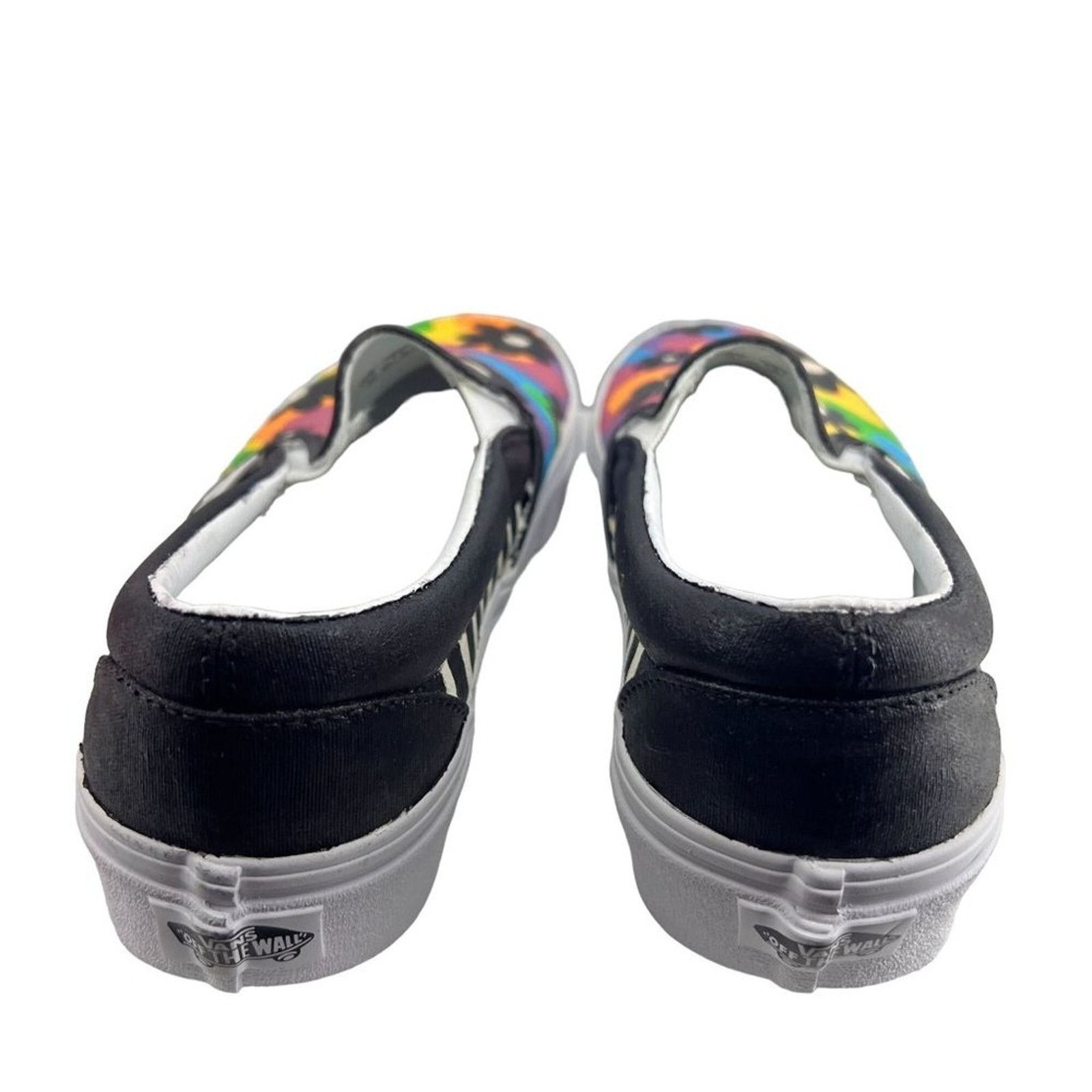 Vans Vans Hand Painted Colorful Psychedelic Black Flower Print Size US 8.5 / IT 38.5 - 4 Thumbnail