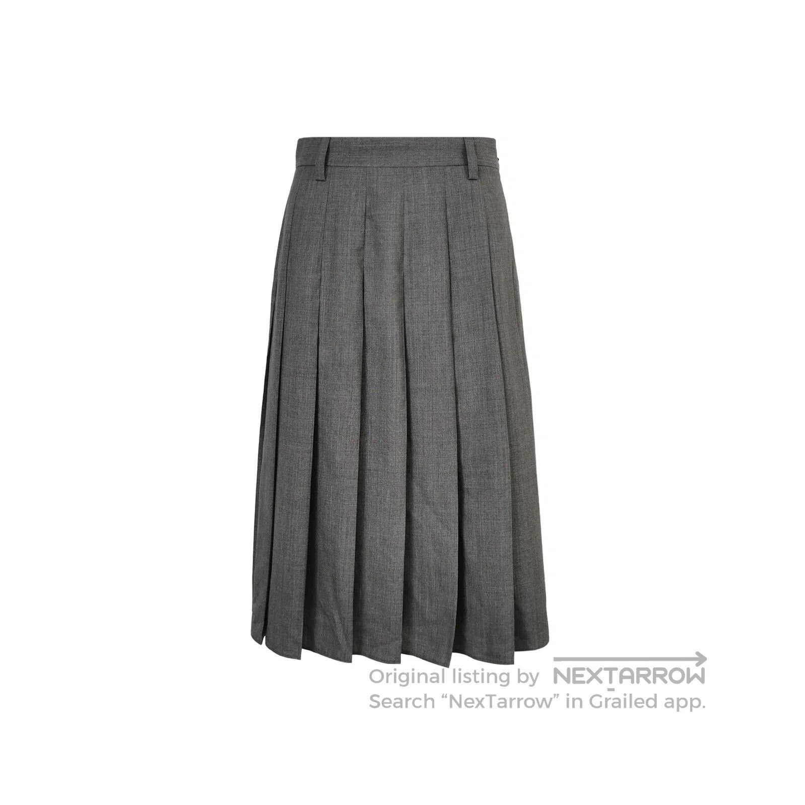 Prada Prada Wool Pleated Midi Skirt in Gray . Size 35" - 1 Thumbnail