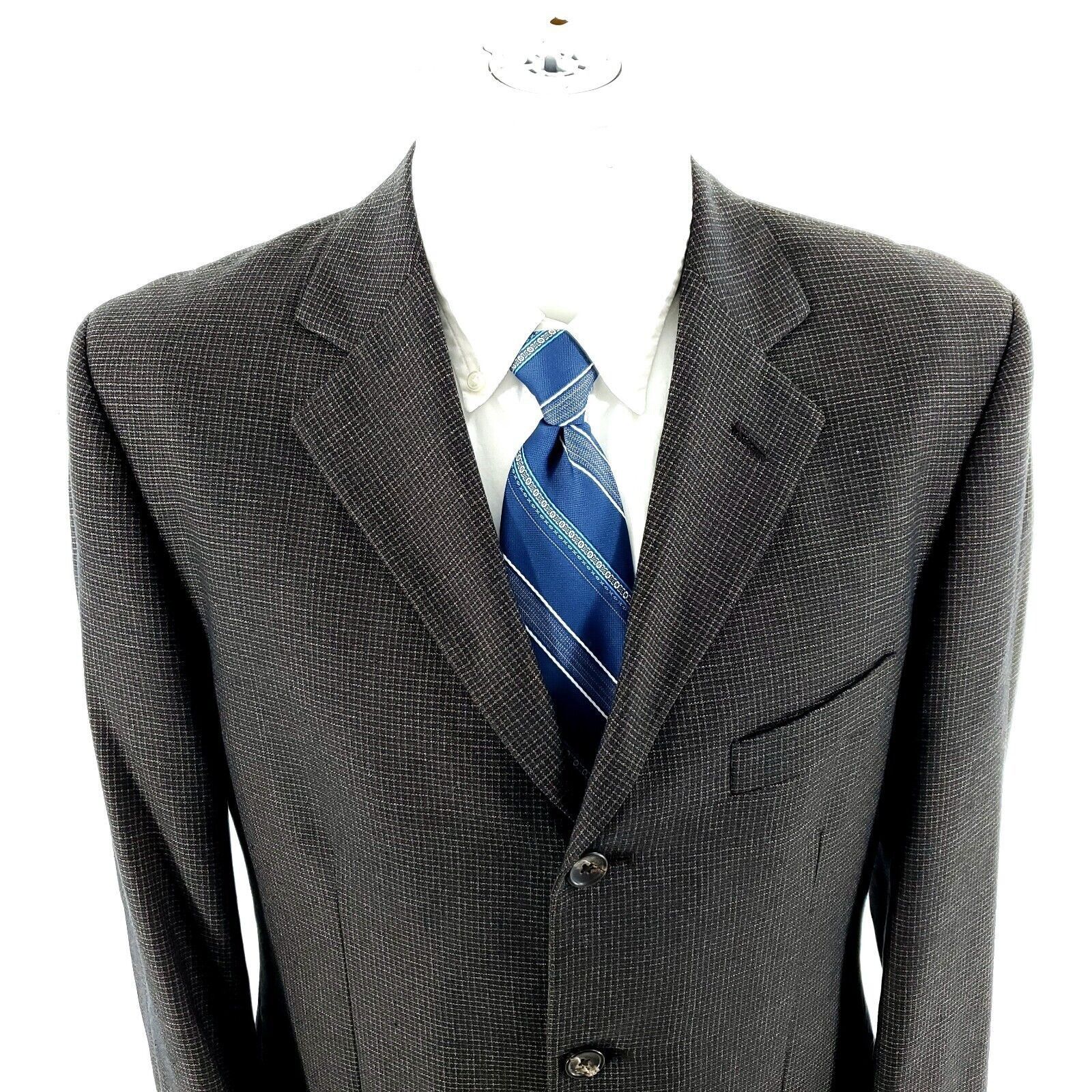 Pronto Uomo Pronto Uomo Textured Wool Silk 3 Button Sport Coat 38R Black Size 38R - 1 Thumbnail