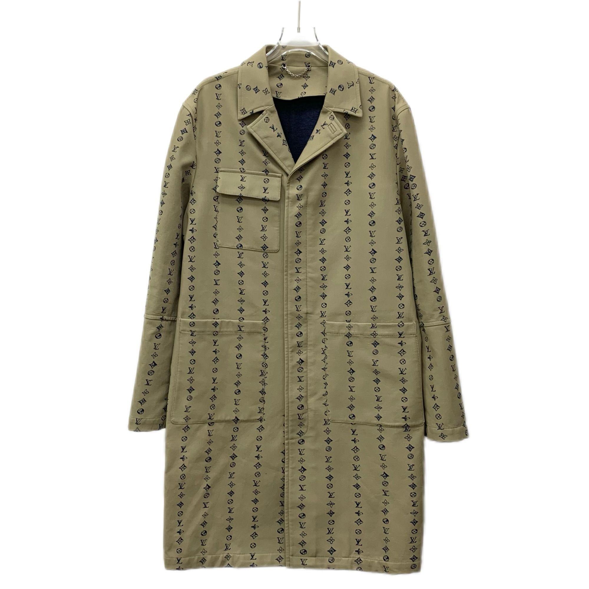 Louis Vuitton Louis Vuitton Brown Monogram Long-Sleeve Cotton Coat 46 Made Size US S / EU 44-46 / 1 - 1 Thumbnail