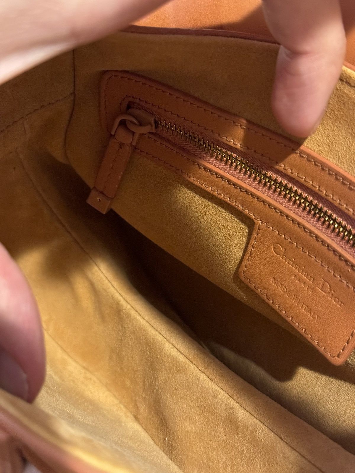 Dior Dior Ultra Matte Saddle Bag Orange Leather Medium Size ONE SIZE - 13 Thumbnail