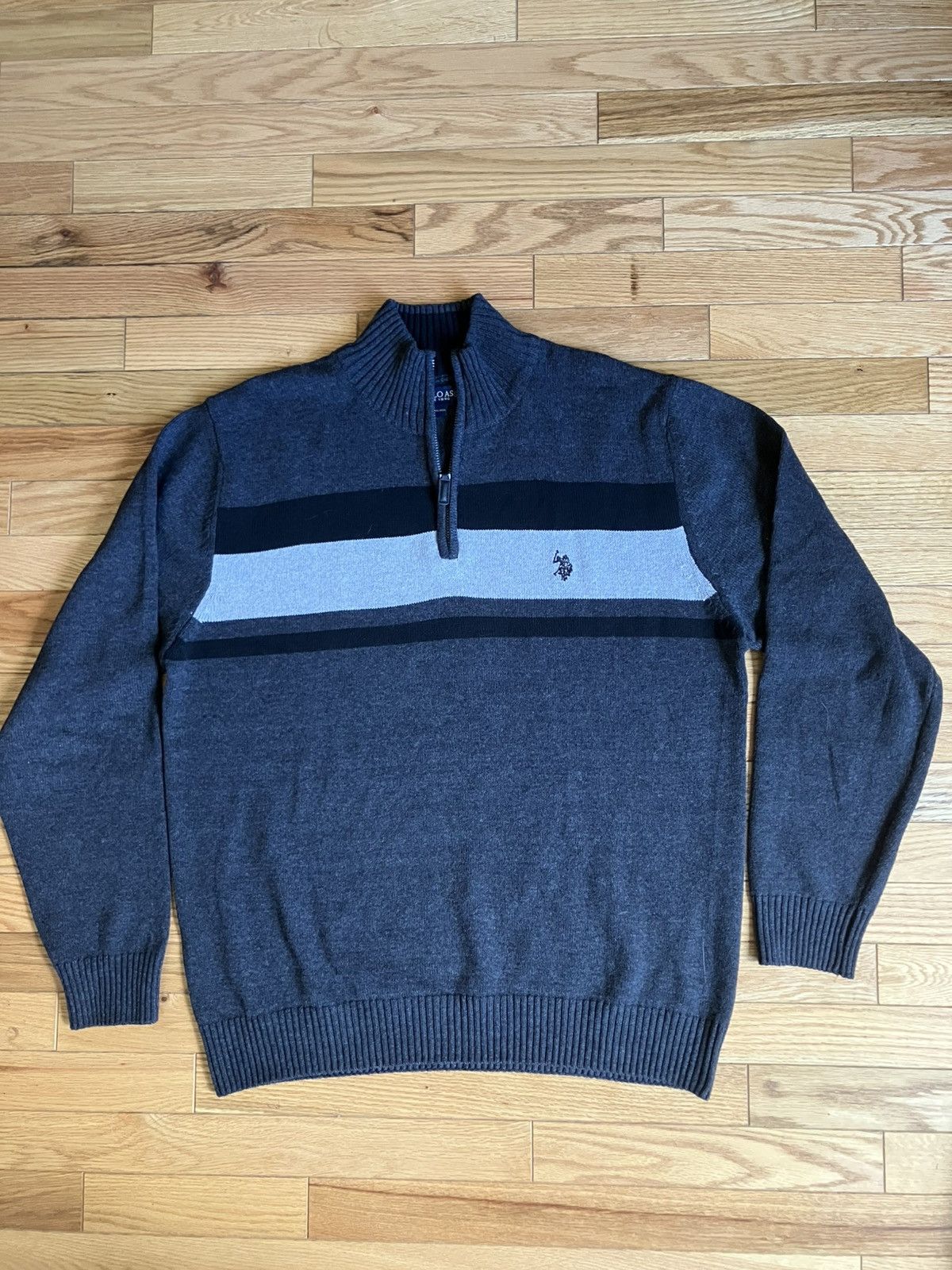 Polo Ralph Lauren Polo Ralph Lauren Charcoal and Black Men’s XL 1/4 zip Size US XL / EU 56 / 4 - 1 Thumbnail