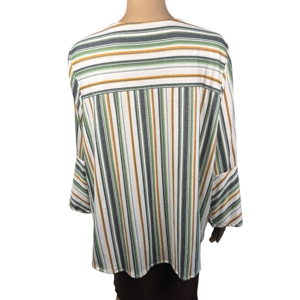 Other New Skye's The Limit Striped Tie Front Top Size 2X Size XXL / US 16-18 / IT 52-54 - 4 Thumbnail