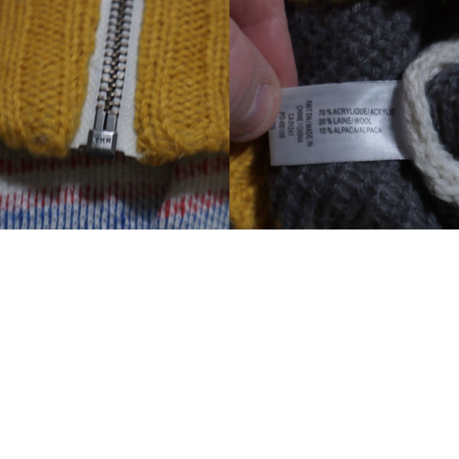 Simons Twik Reindeer Wool Alpaca Full Zip Sweater Beige Yellow P/S Women Winter Fall Slim Knit Round Neck Size S / US 4 / IT 40 - 8 Thumbnail
