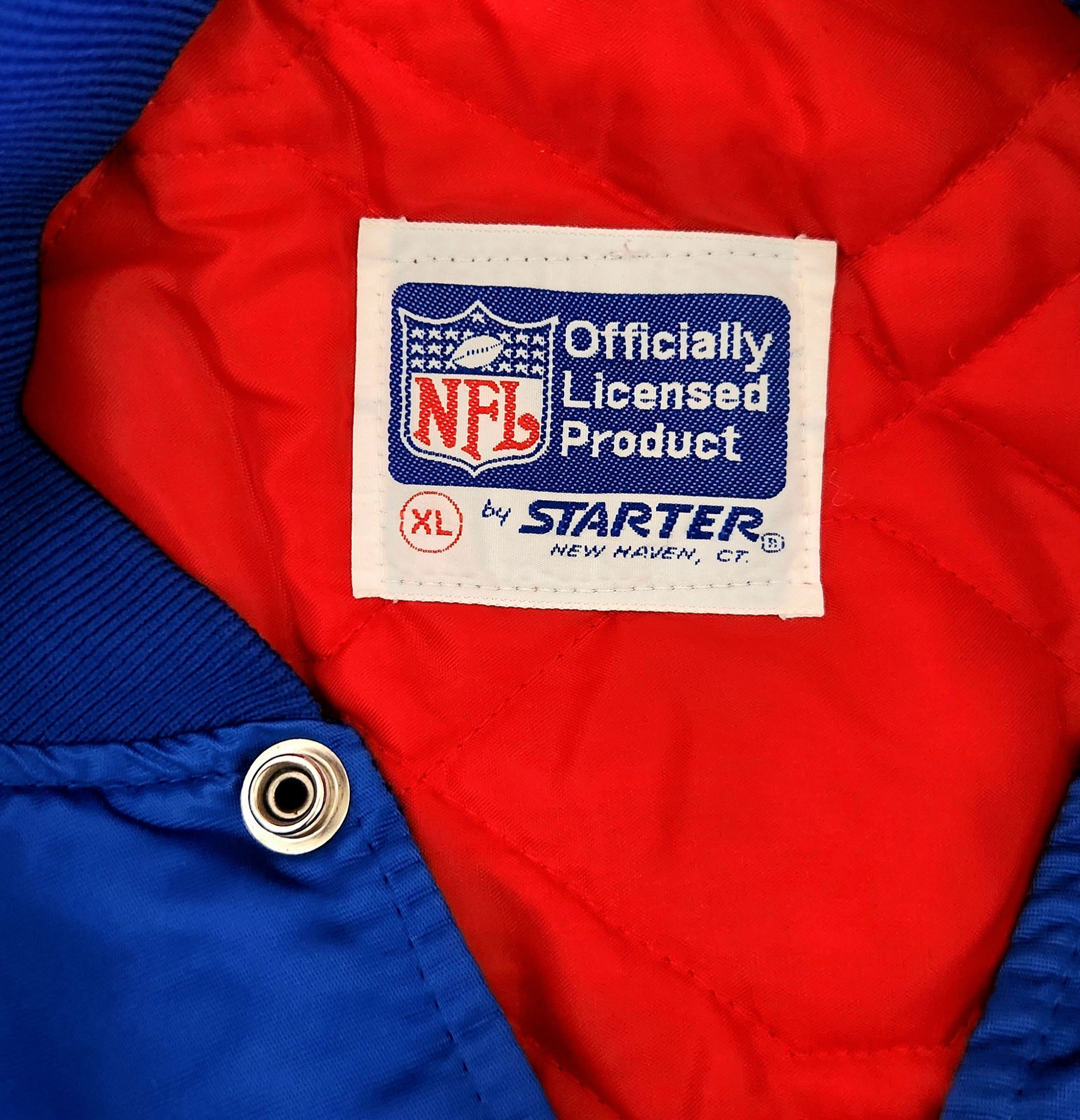 NFL × Starter × Vintage Starter True Vintage 80's New York Giants NFL Satin Football Size US XL / EU 56 / 4 - 8 Thumbnail