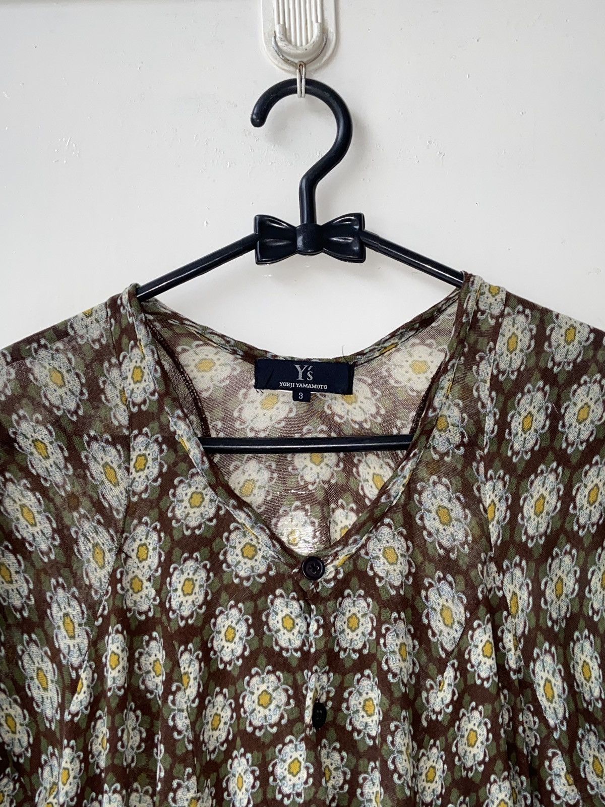 Y's × Yohji Yamamoto Y’S YOHJI YAMAMOTO Flowers Motive Shirt Size US XS / EU 42 / 0 - 11 Thumbnail