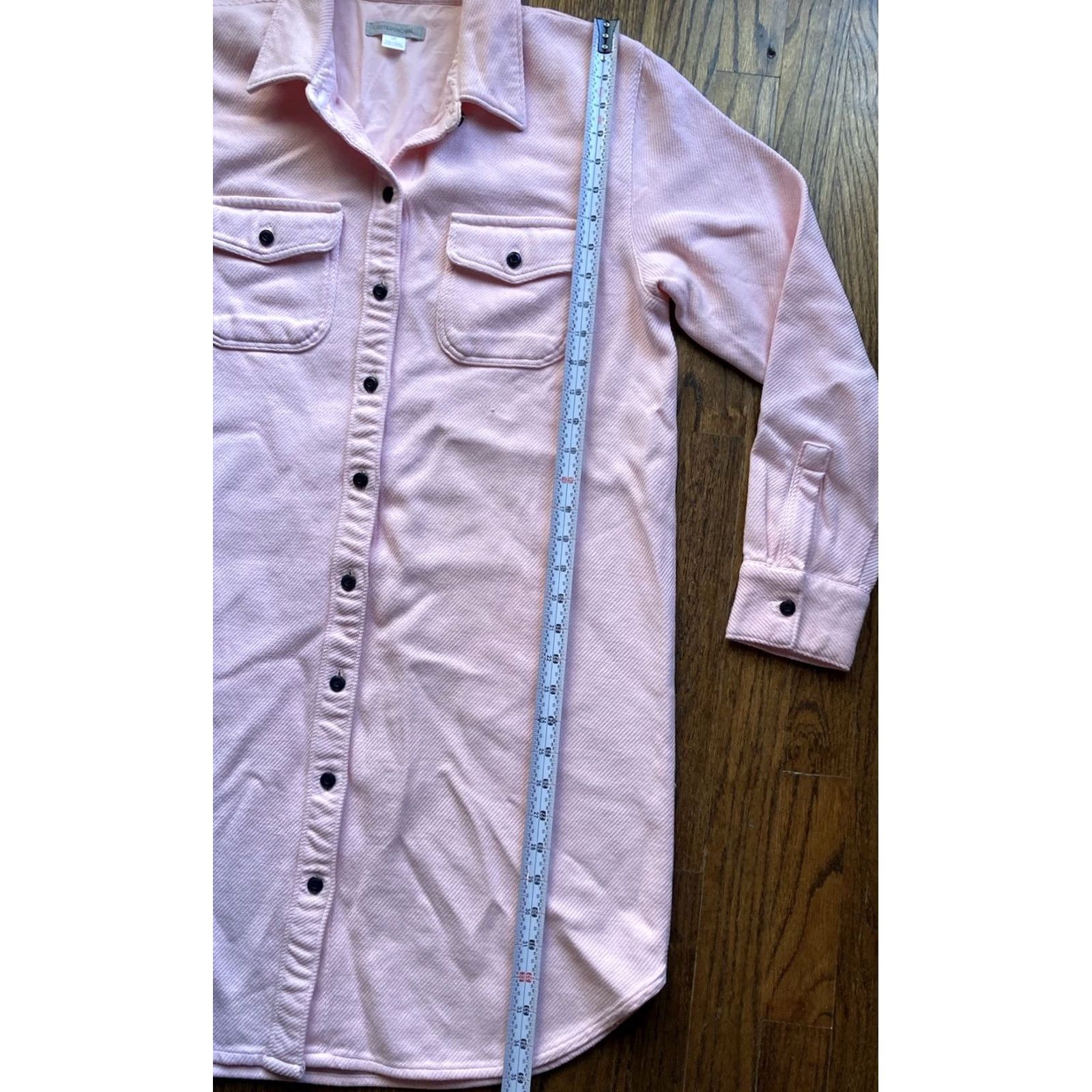 Outerknown Outerknown Shirt Dress Womens Small Pink Organic Cotton Twill Portugal Size S / US 4 / IT 40 - 4 Thumbnail
