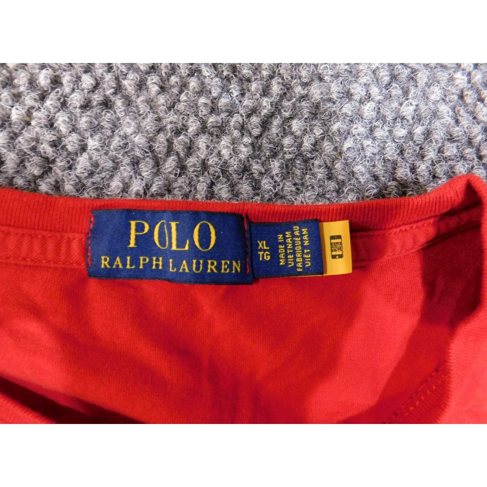 Polo Ralph Lauren Polo Ralph Lauren Shirt Mens XL Red Crew Neck Graphic Print Est. 1967 Circle Logo USA Flag 100% Cotton T-Shirt Size US XL / EU 56 / 4 - 7 Thumbnail