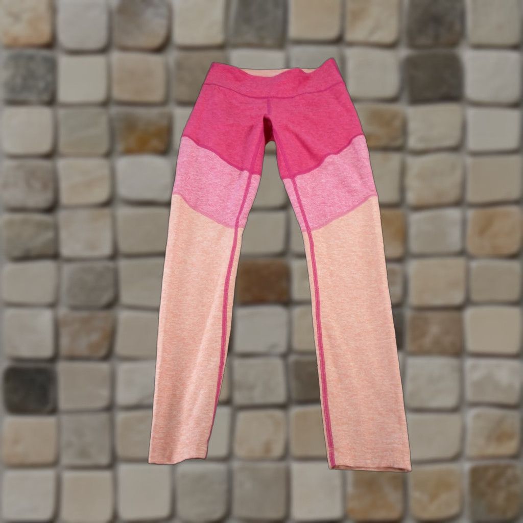 Outdoor Voices OUTDOOR VOICES Leggings Womens Small Pink Colorblock Athletic Performance Gym Size 28" / US 6 / IT 42 - 1 Thumbnail