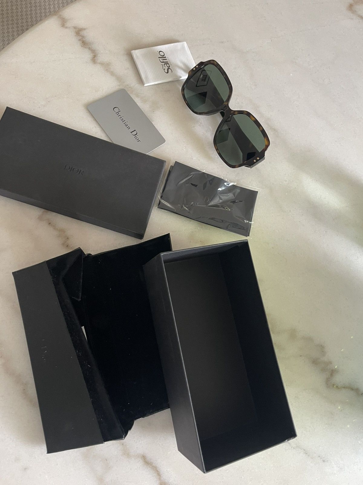 Dior Lady Dior stud 57 sunglasses Havana made In Italy Size ONE SIZE - 17 Thumbnail