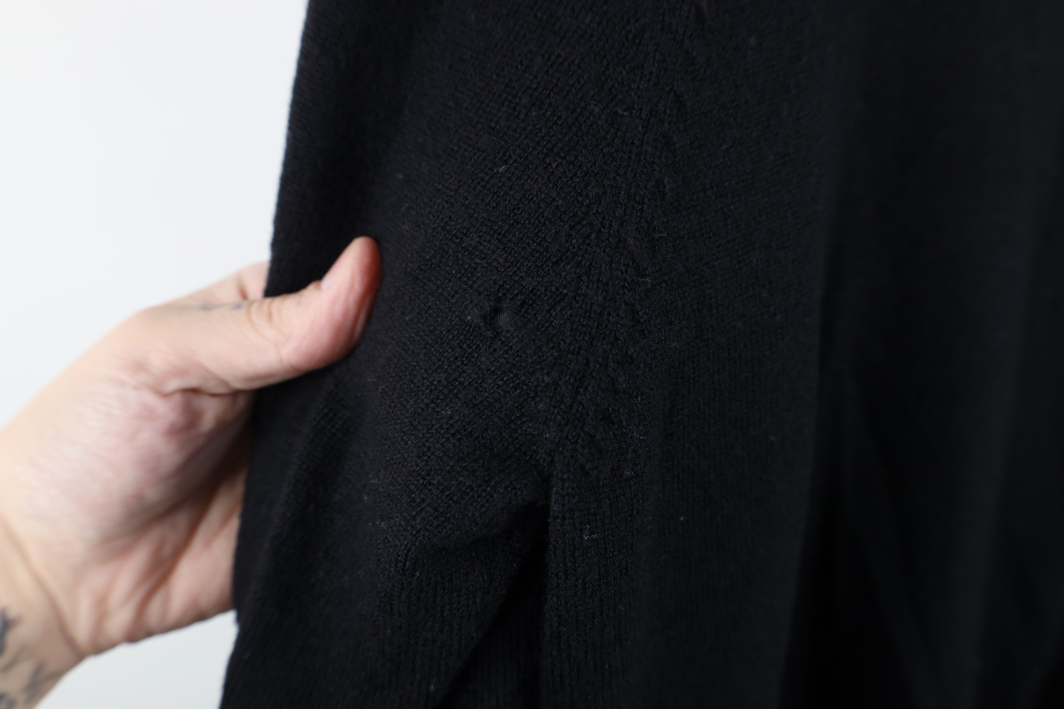 Vintage Vintage Blank Lined Wool Knit Half Zip Sweater Jacket Black Size US S / EU 44-46 / 1 - 7 Thumbnail