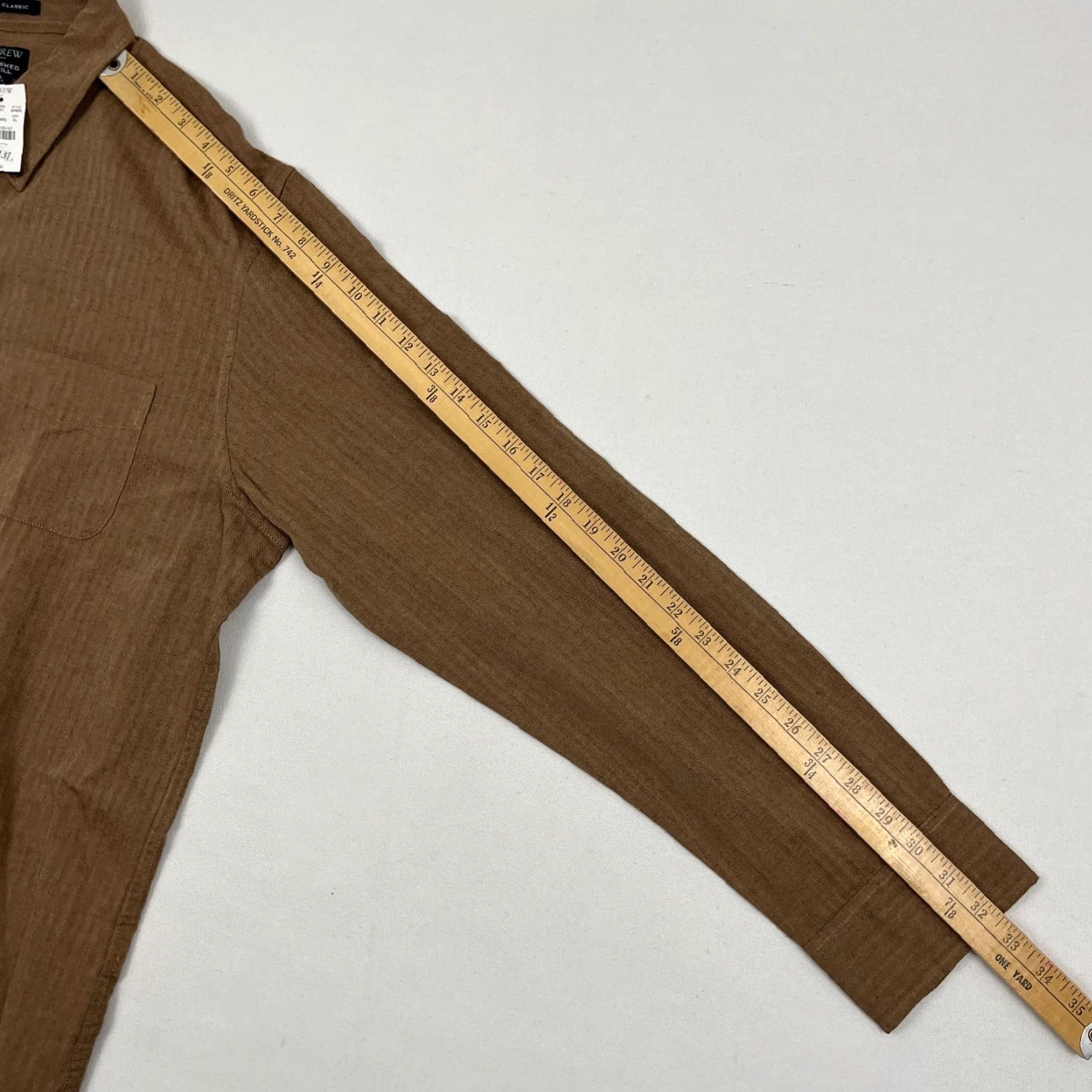 J.Crew J. Crew Brushed Twill Cotton Shirt Mens XL Classic Fit Brown Button Down NEW Size US XL / EU 56 / 4 - 5 Thumbnail