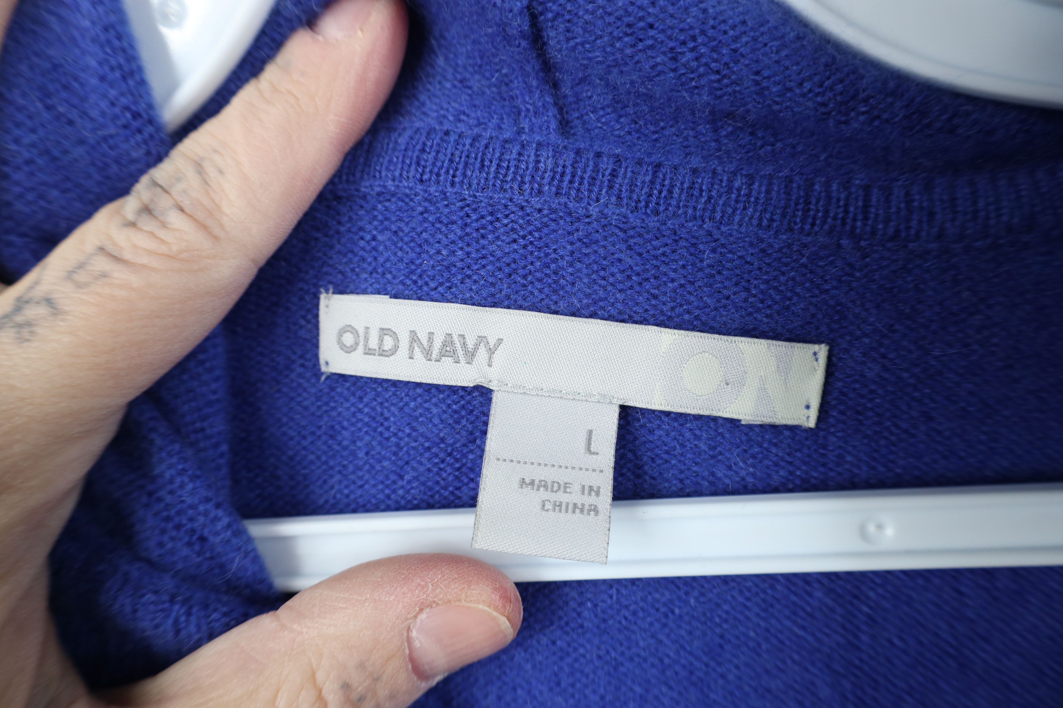 Old Navy Vintage Y2K Old Navy Soft Cashmere Knit Zip Hoodie Sweater Size L / US 10 / IT 46 - 7 Thumbnail