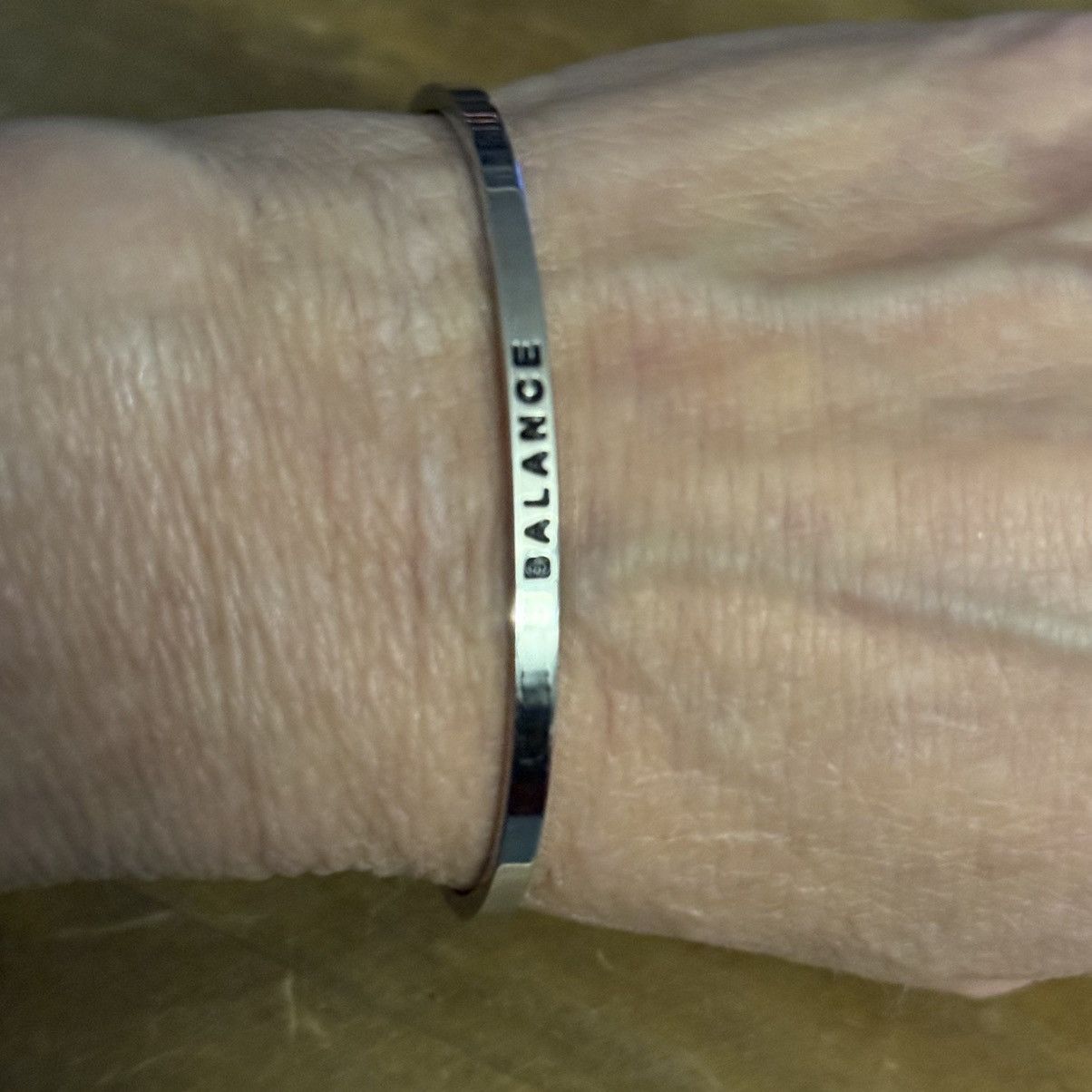 Other MantraBand SS Balance inspirational cuff bracelet Size ONE SIZE - 3 Thumbnail