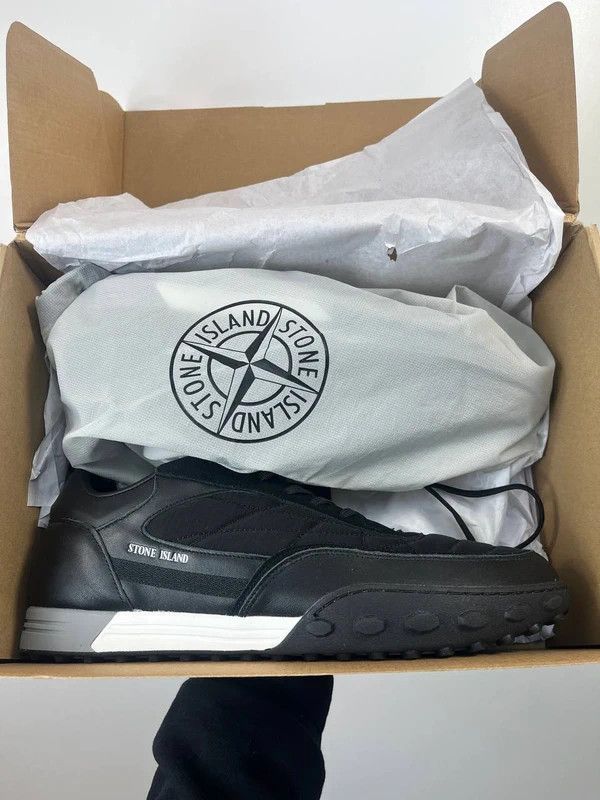 Stone Island Stone Island Sneakers Black Leather Shoes Size 46 Size US 13 / EU 46 - 1 Thumbnail