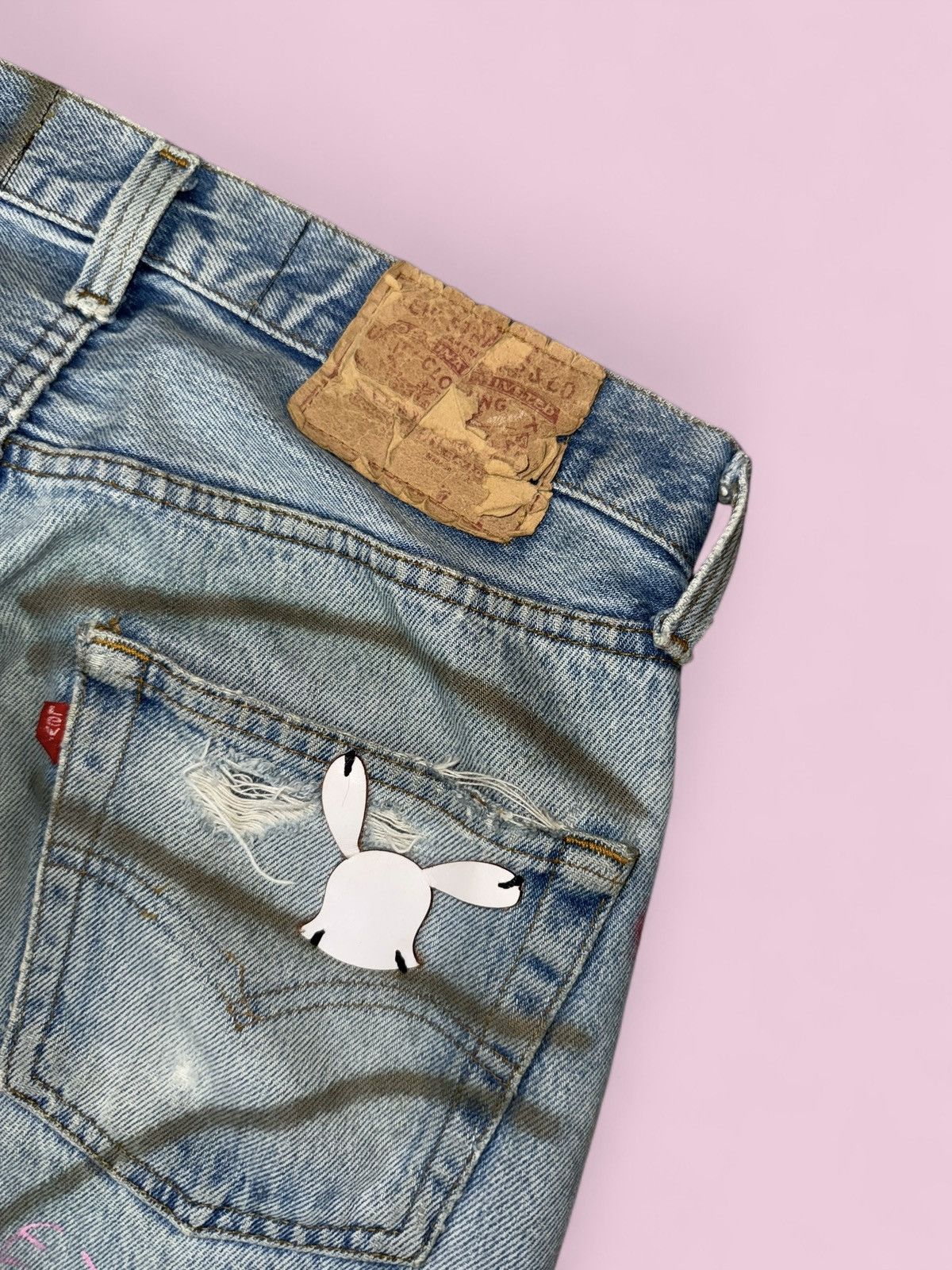 Skoloct skoloct hand painted levis Size US 29 - 4 Thumbnail