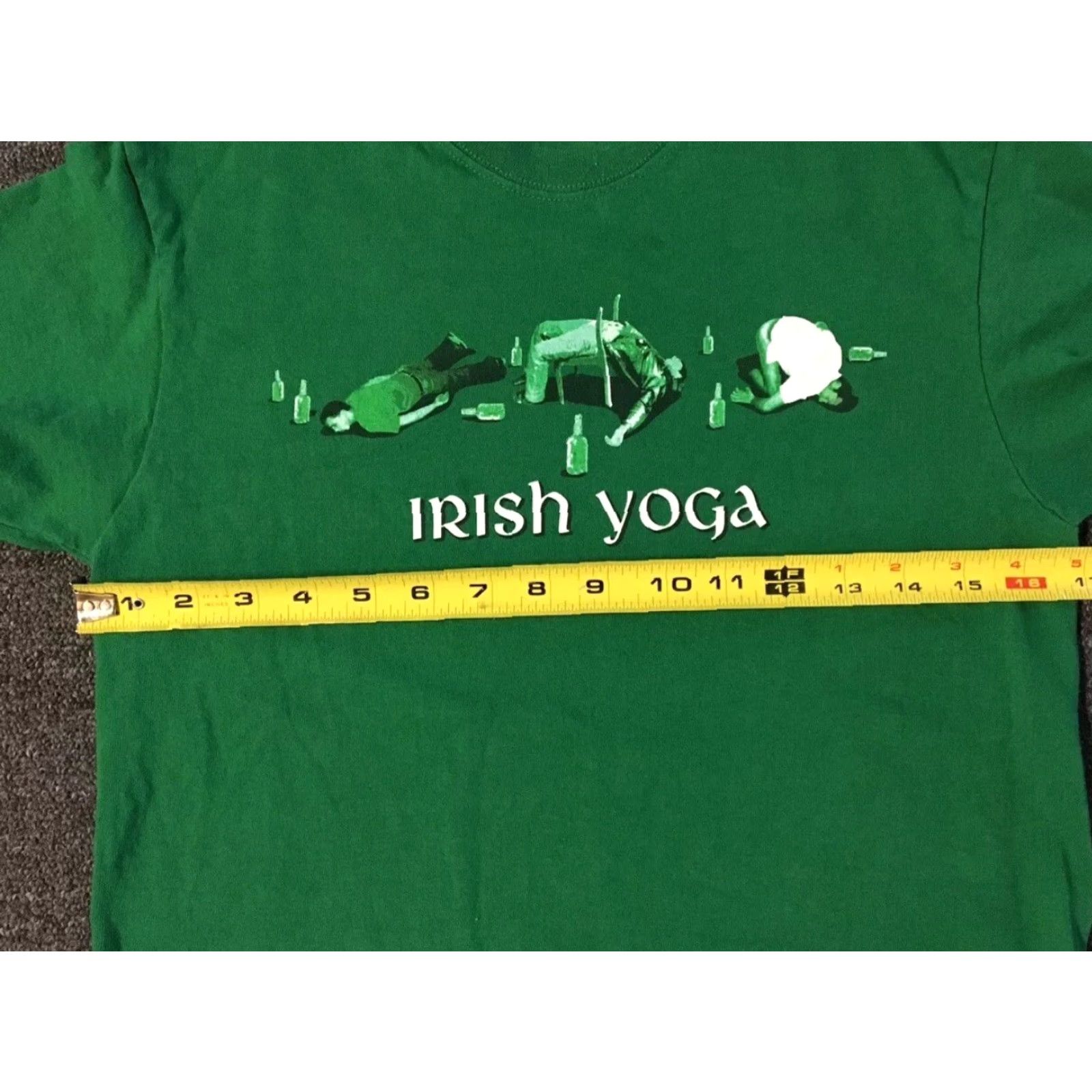 Delta VINTAGE Las Vegas Irish Yoga Shirt S Green 90s Funny Beer Strip MGM City Dad Mens T-Shirt Short Sleeve Size US S / EU 44-46 / 1 - 6 Thumbnail