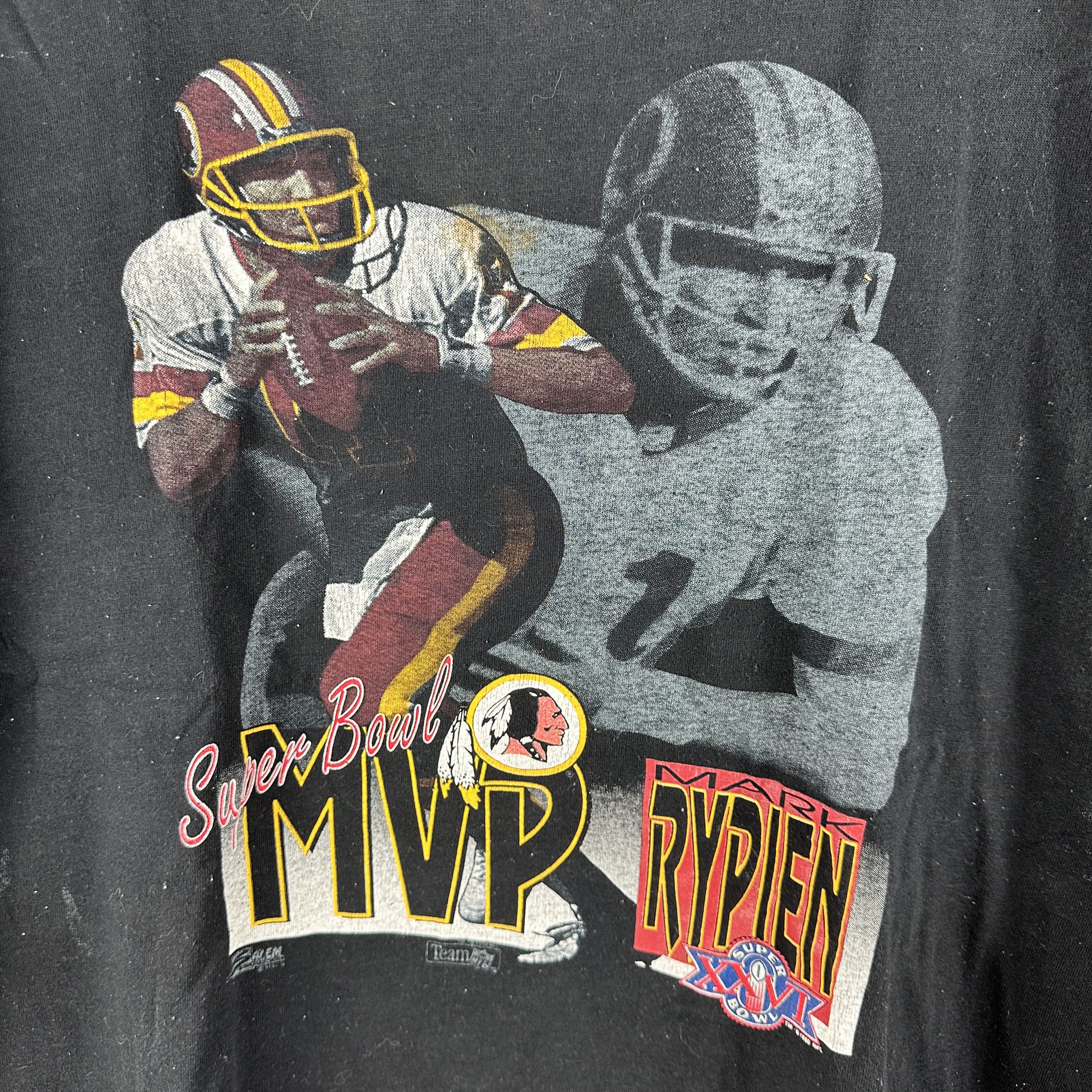Vintage 1990 Mark Rypien Washington Redskins NFL Salem T-Shirt Size US XL / EU 56 / 4 - 2 Thumbnail