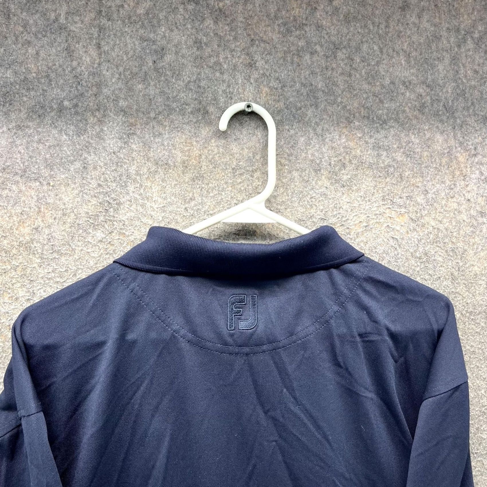 Footjoy FootJoy Polo Shirt Mens 2XL Navy Golf Performance Polyester Short Sleeve Solid Shirt Mens 2XL Navy Polo FootJoy Golf Polo Shirt Size US XXL / EU 58 / 5 - 6 Thumbnail