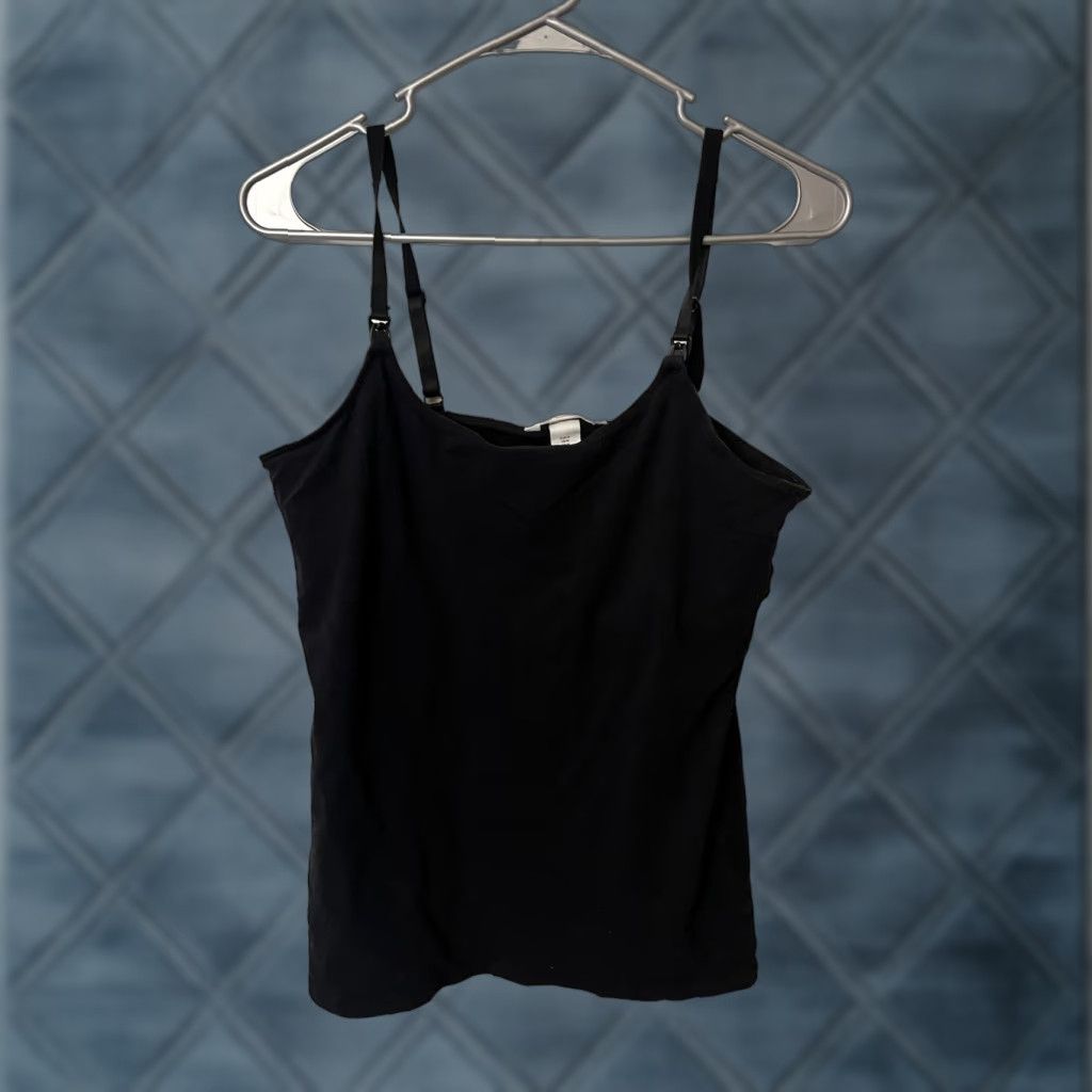 H&M H&M Mama Maternity Tank Size Medium Black Solid Women Shirt Cotton Modal Size M / US 6-8 / IT 42-44 - 1 Thumbnail