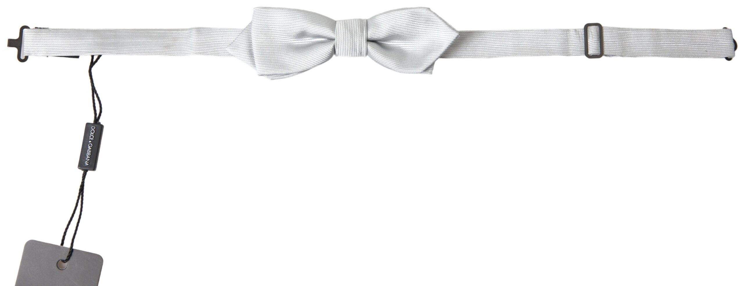 Dolce & Gabbana Elegant Silk Bow Tie in Men's Grey Size ONE SIZE - 1 Thumbnail