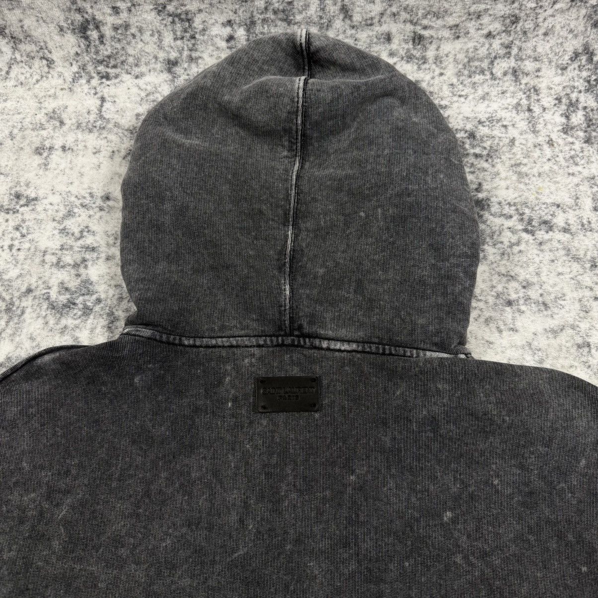 Saint Laurent Paris Saint Laurent Distressed Washed ‘Gray’ Hoodie Size US XS / EU 42 / 0 - 4 Thumbnail