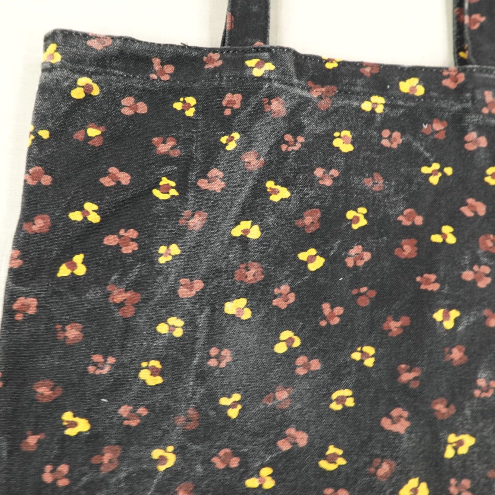 Madewell VINTAGE Madewell Floral Canvas Tote Bag Large Black Lightweight Bohemian Travel Women's Size ONE SIZE - 3 Thumbnail
