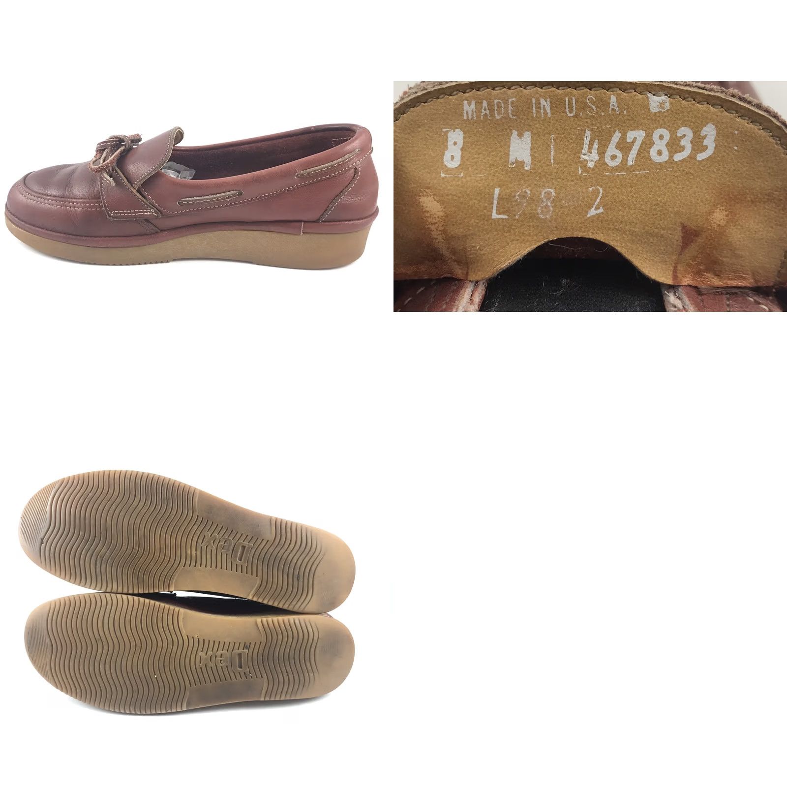 Vintage Womens Dex 467833 Size 8M Ox Blood Leather Boat Loafers Casual SlipOn Shoes-96 (This is a slight variation of the original title.) Size US 8 / IT 38 - 8 Thumbnail