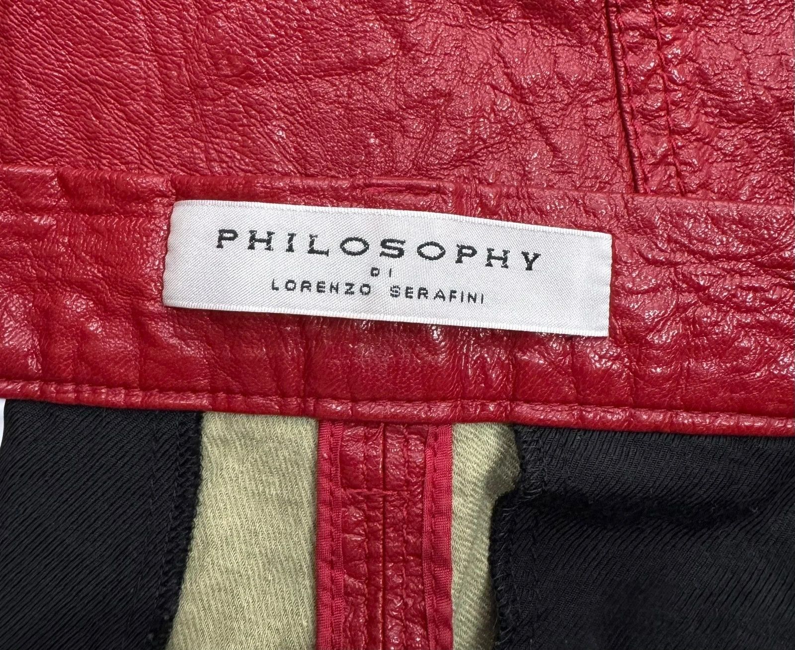 Other Philosophy Di Lorenzo Serafini Faux Leather Trousers Size 27" / US 4 / IT 40 - 12 Thumbnail