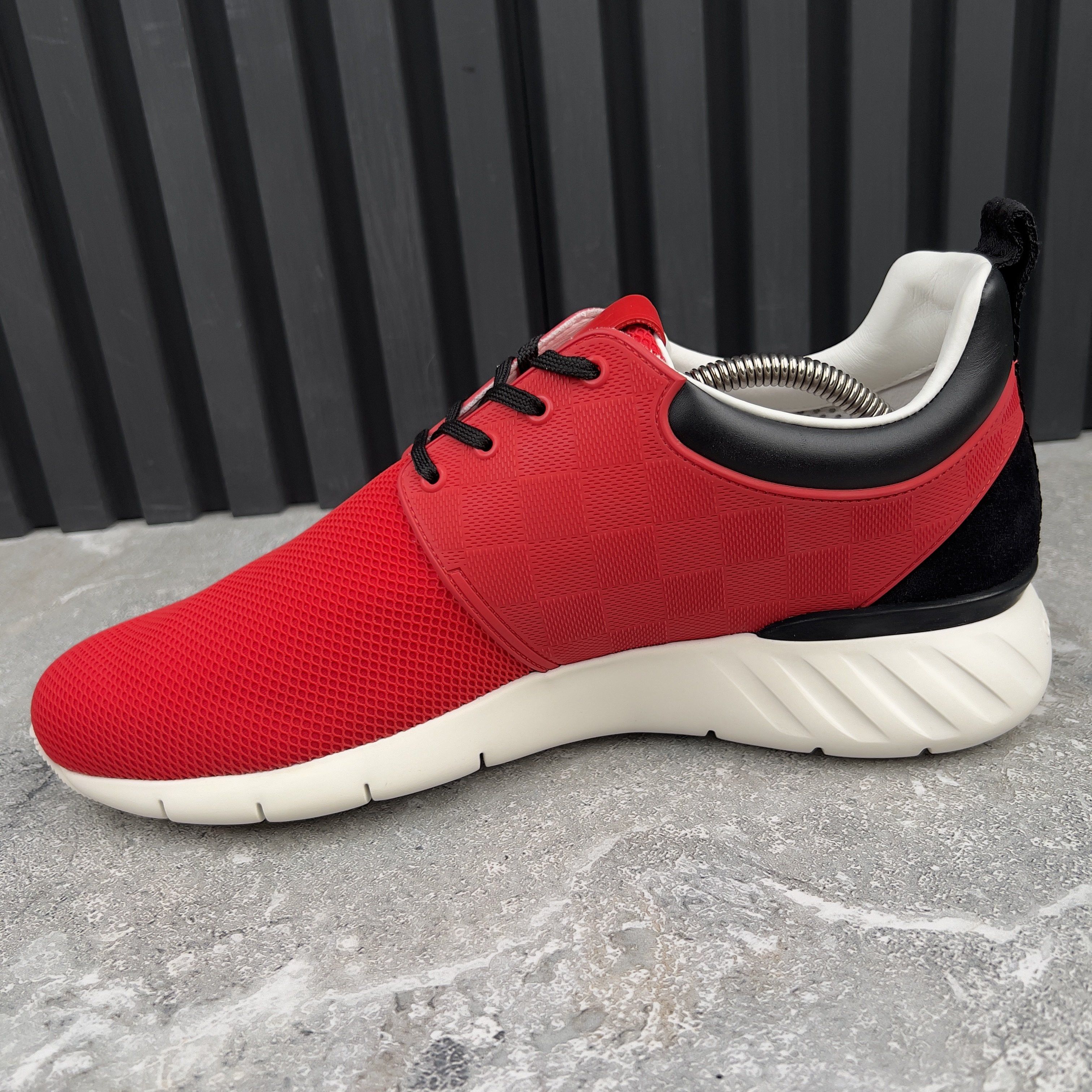 Louis Vuitton Fastlane Sneakers Red Damier Mesh Size US 8.5 / EU 41-42 - 7 Thumbnail