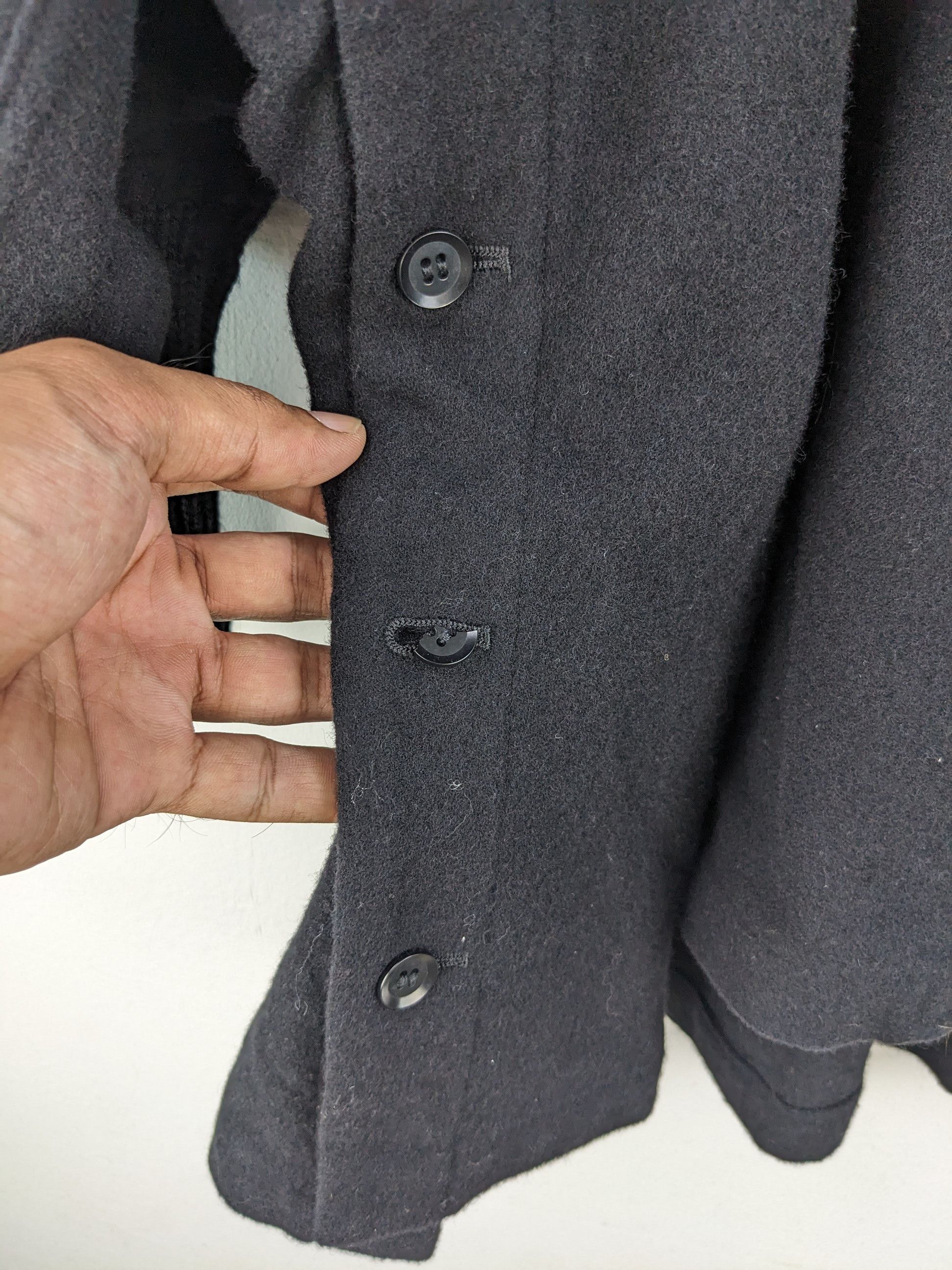 Japanese Brand × Y's × Yohji Yamamoto Vintage Yohji Yamamoto Noir Double Layer Wool Coat Size US M / EU 48-50 / 2 - 13 Thumbnail