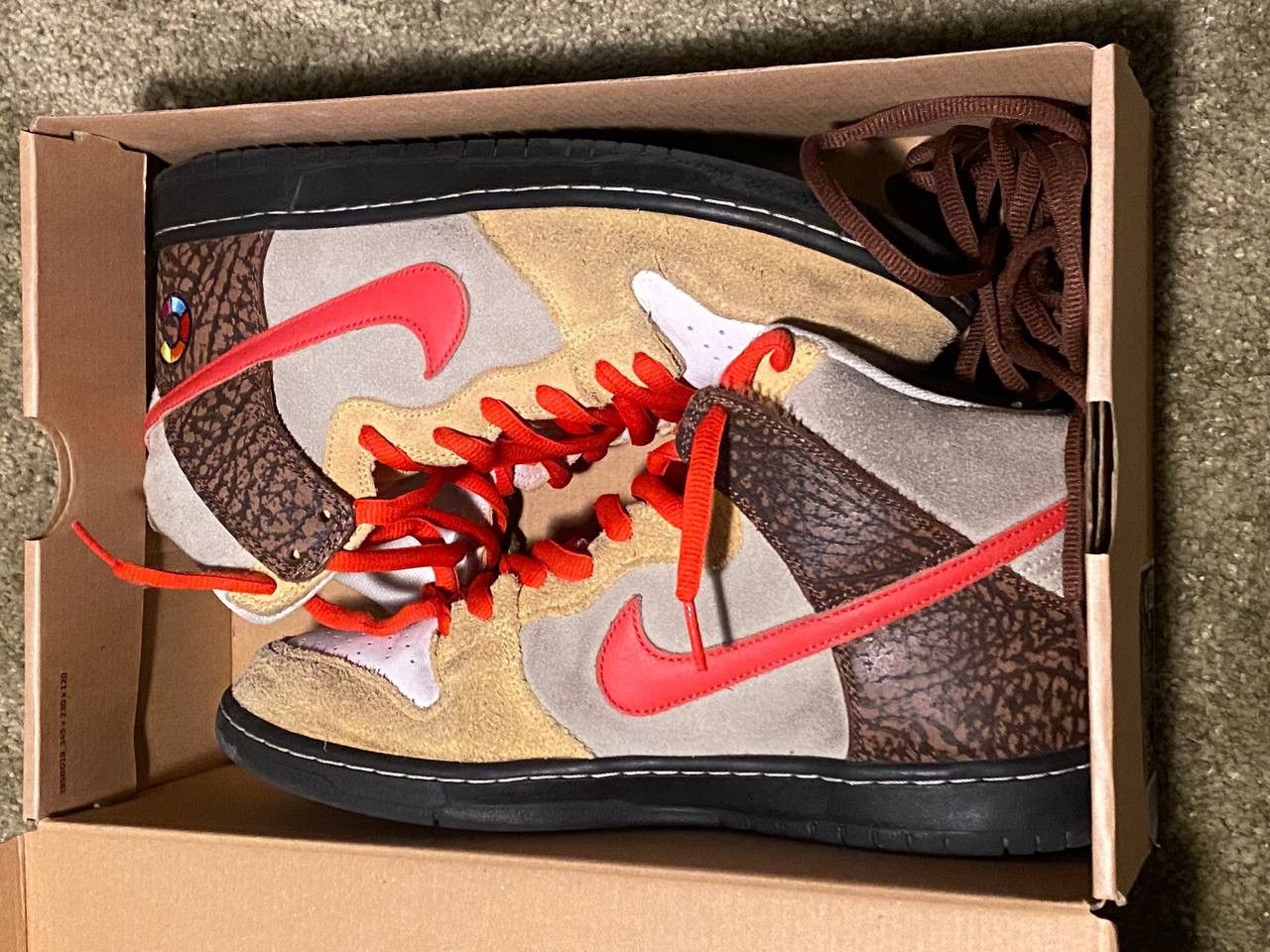 image of Nike Sb Dunk Kebab Shoes in Brown, Men's (Size 10.5)