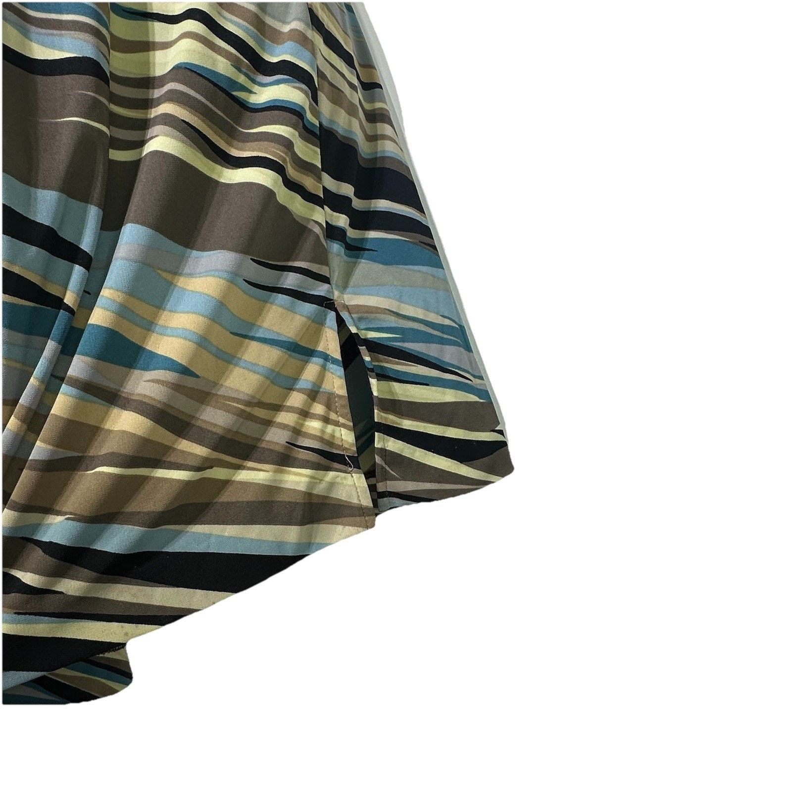 Bcbgmaxazria BCBG MaxAzria Stretch Dress M Surplice Wrap Blue Stripe Size M / US 6-8 / IT 42-44 - 3 Thumbnail